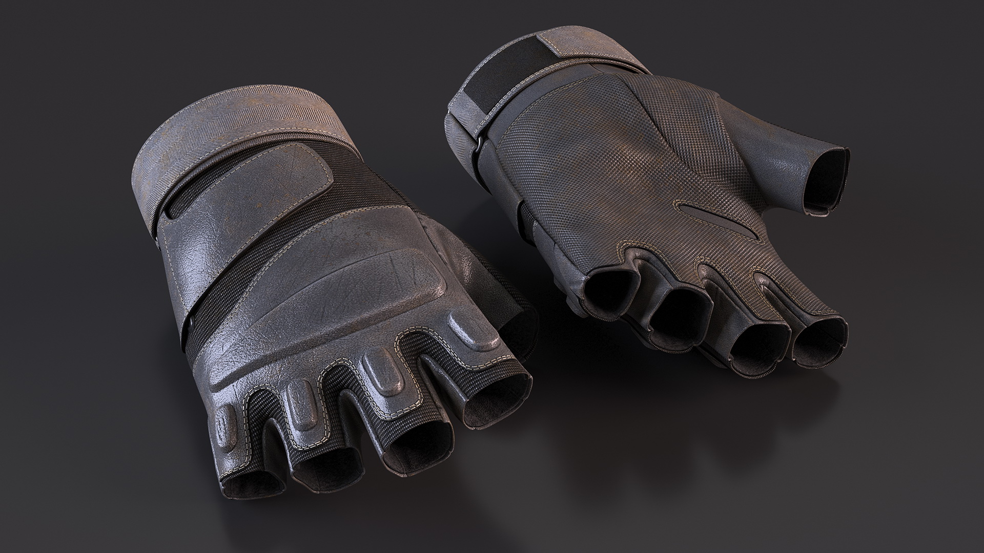 Tactical Half Finger Gloves 3D