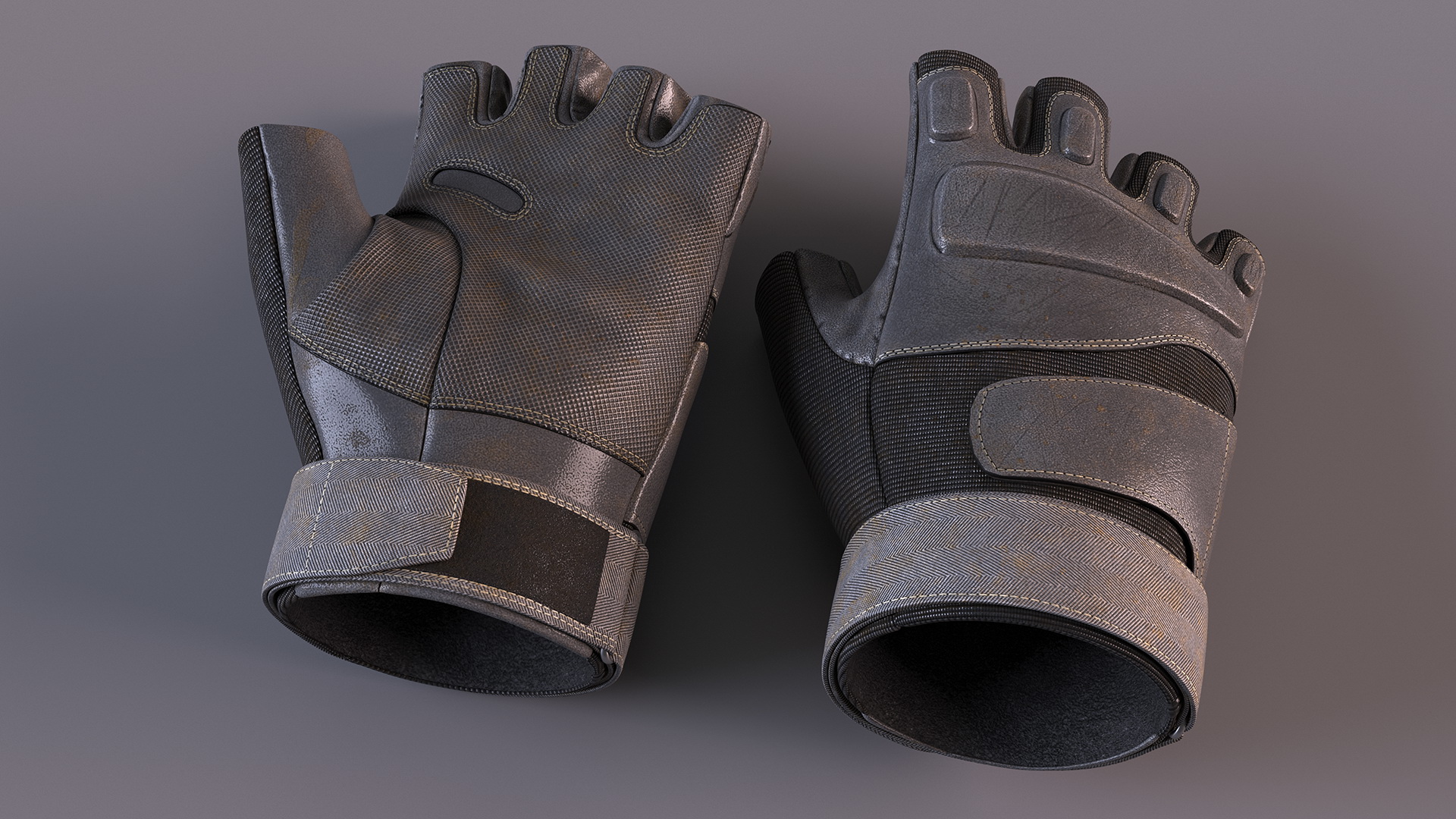 Tactical Half Finger Gloves 3D