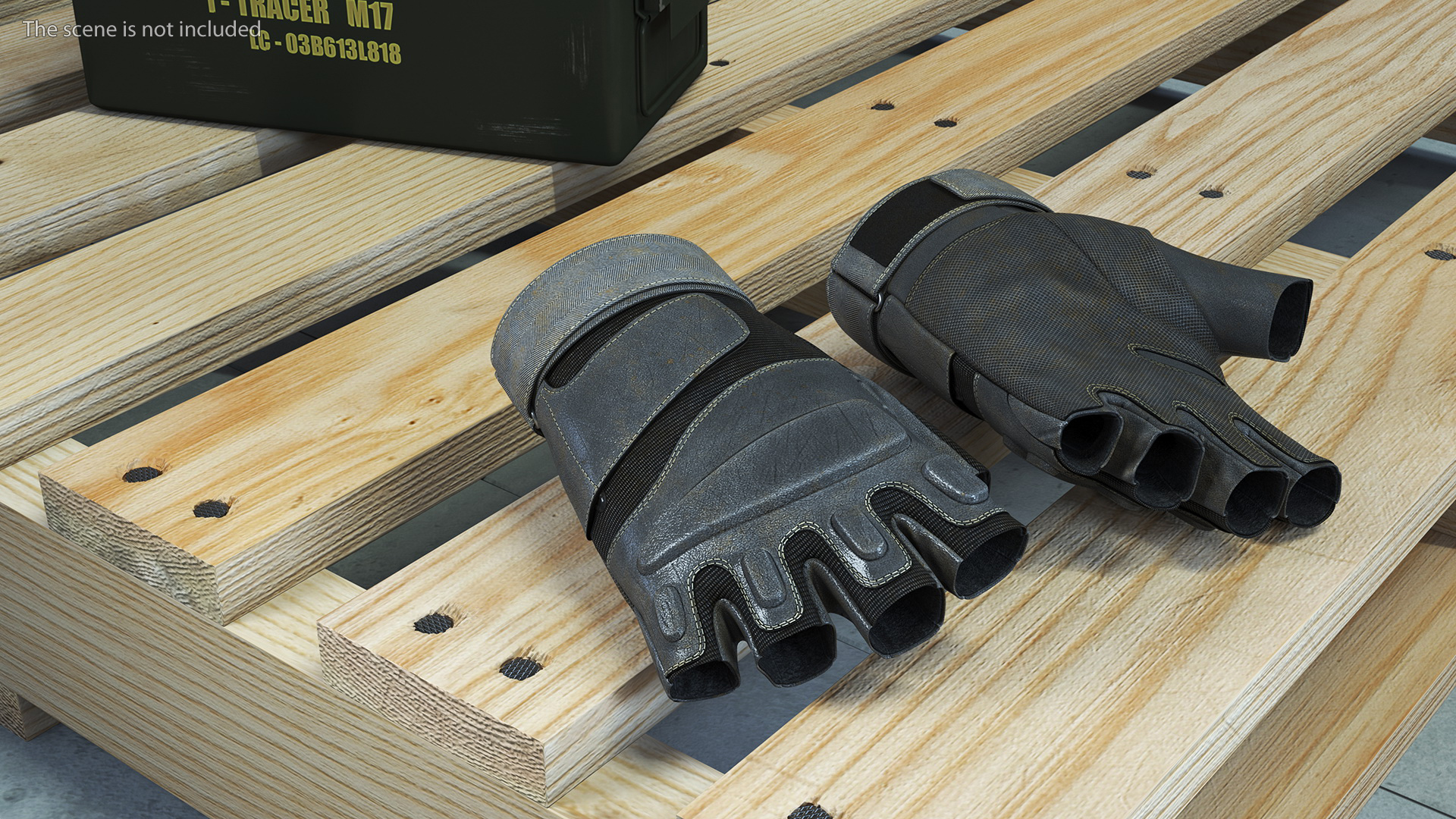 Tactical Half Finger Gloves 3D