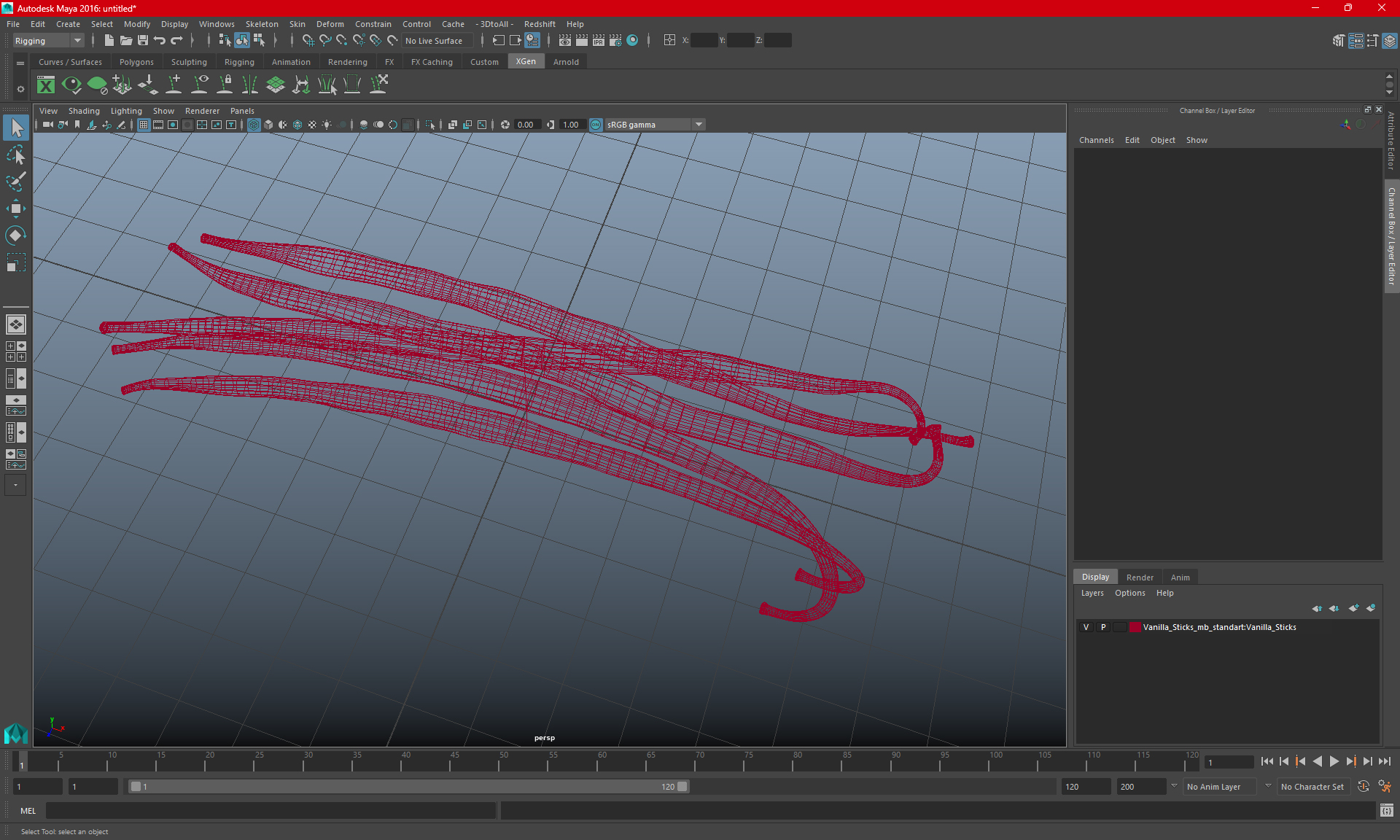 Vanilla Sticks 3D model