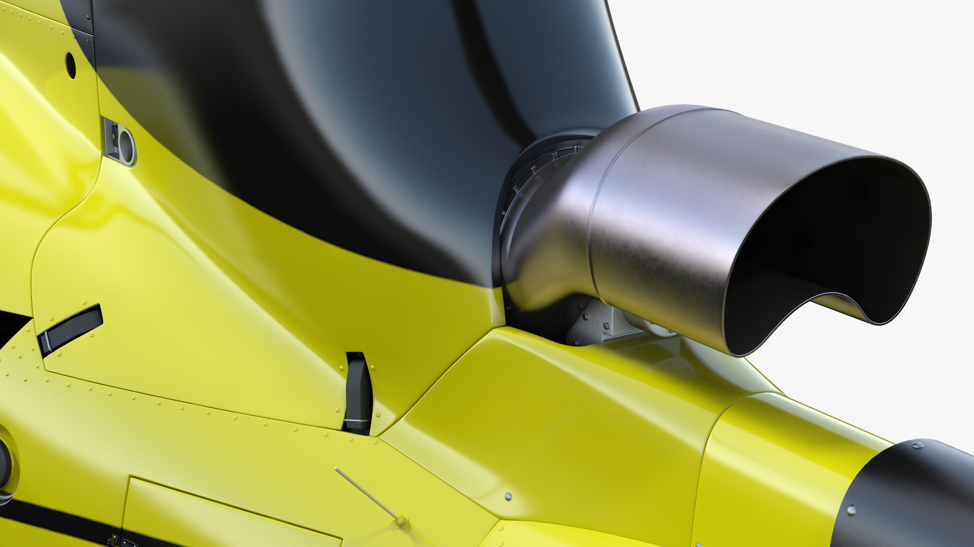 Light Civil Helicopter Rigged 3D model