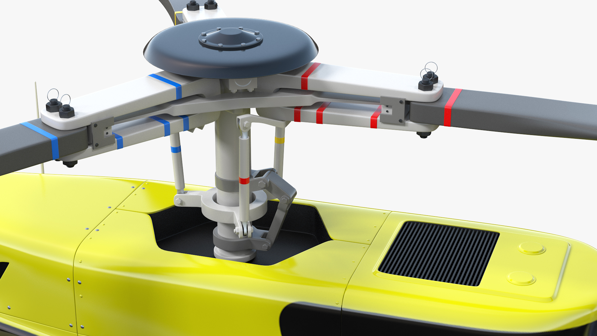 Light Civil Helicopter Rigged 3D model