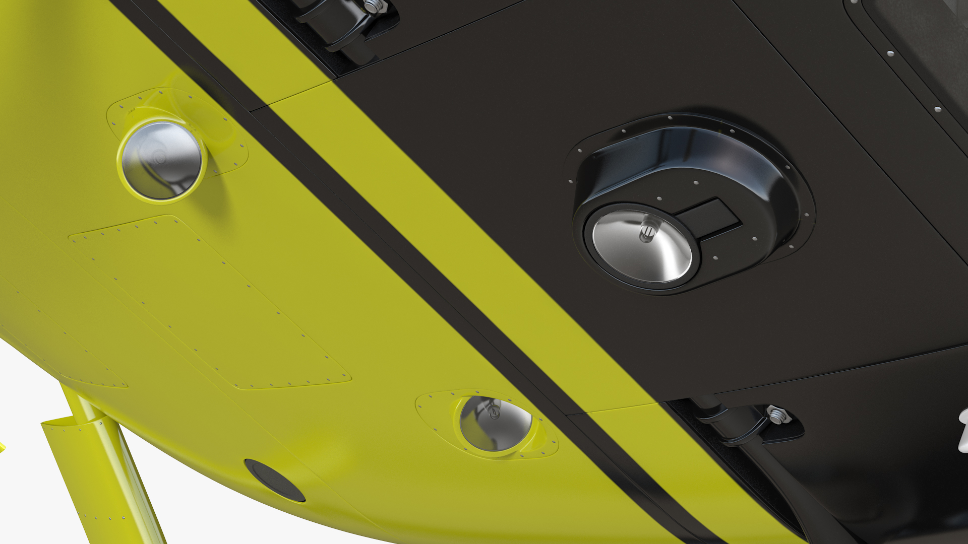 Light Civil Helicopter Rigged 3D model