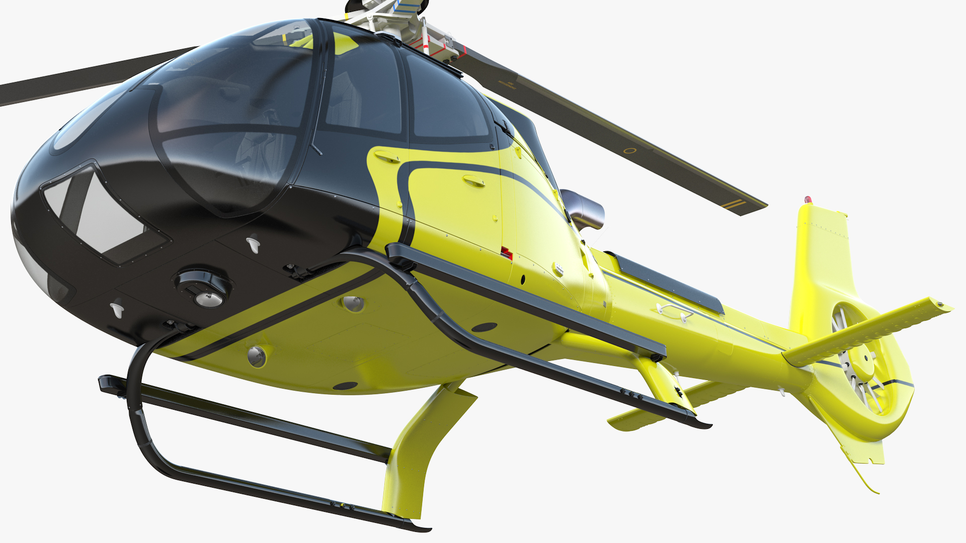Light Civil Helicopter Rigged 3D model