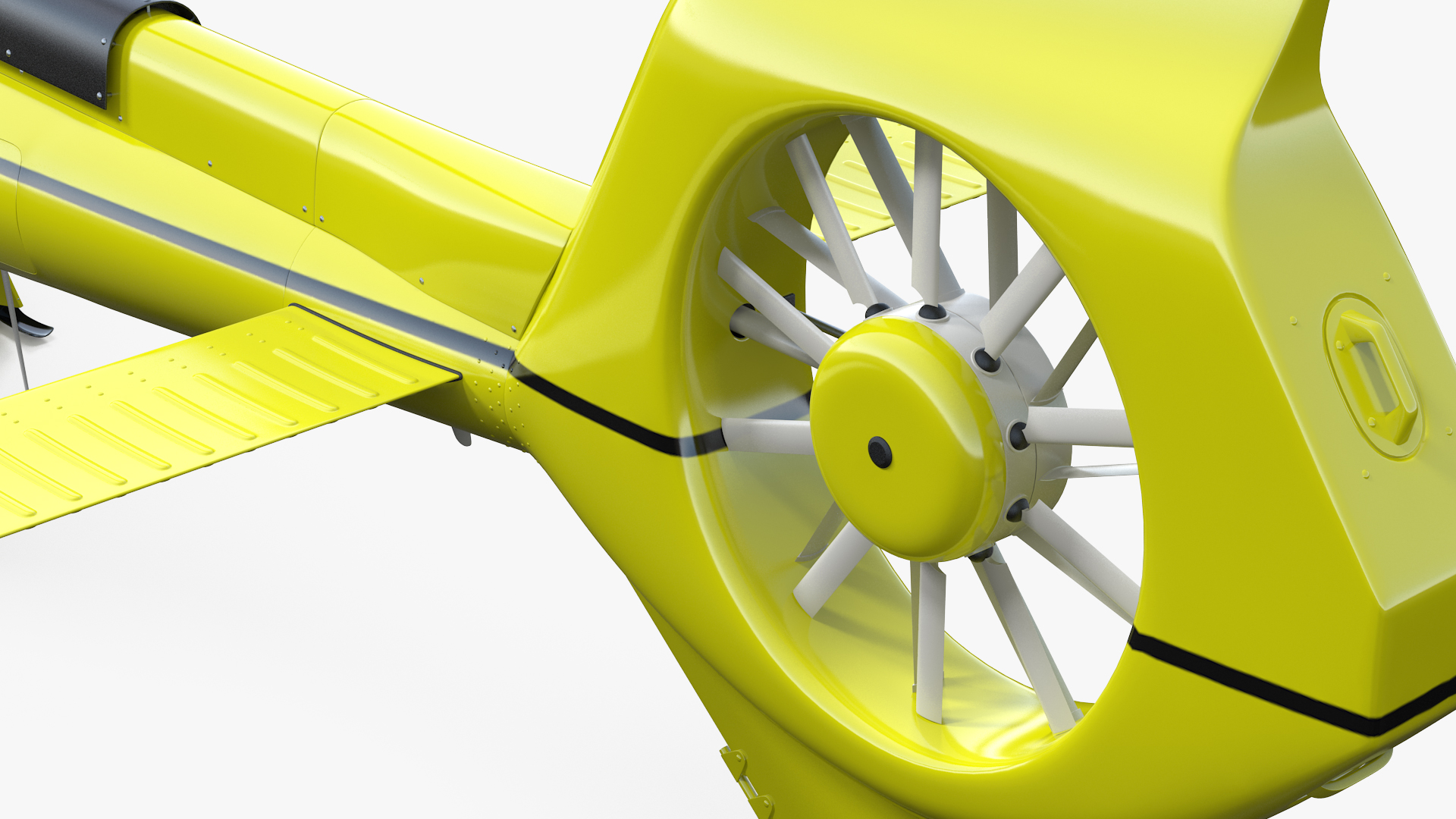 Light Civil Helicopter Rigged 3D model