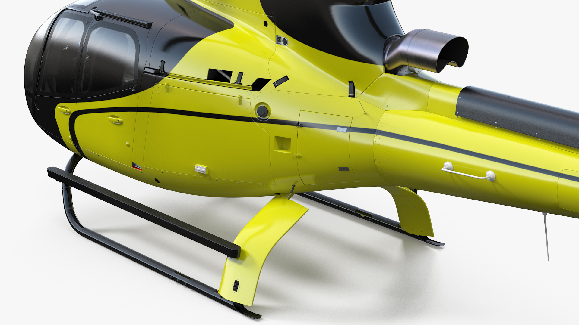 Light Civil Helicopter Rigged 3D model