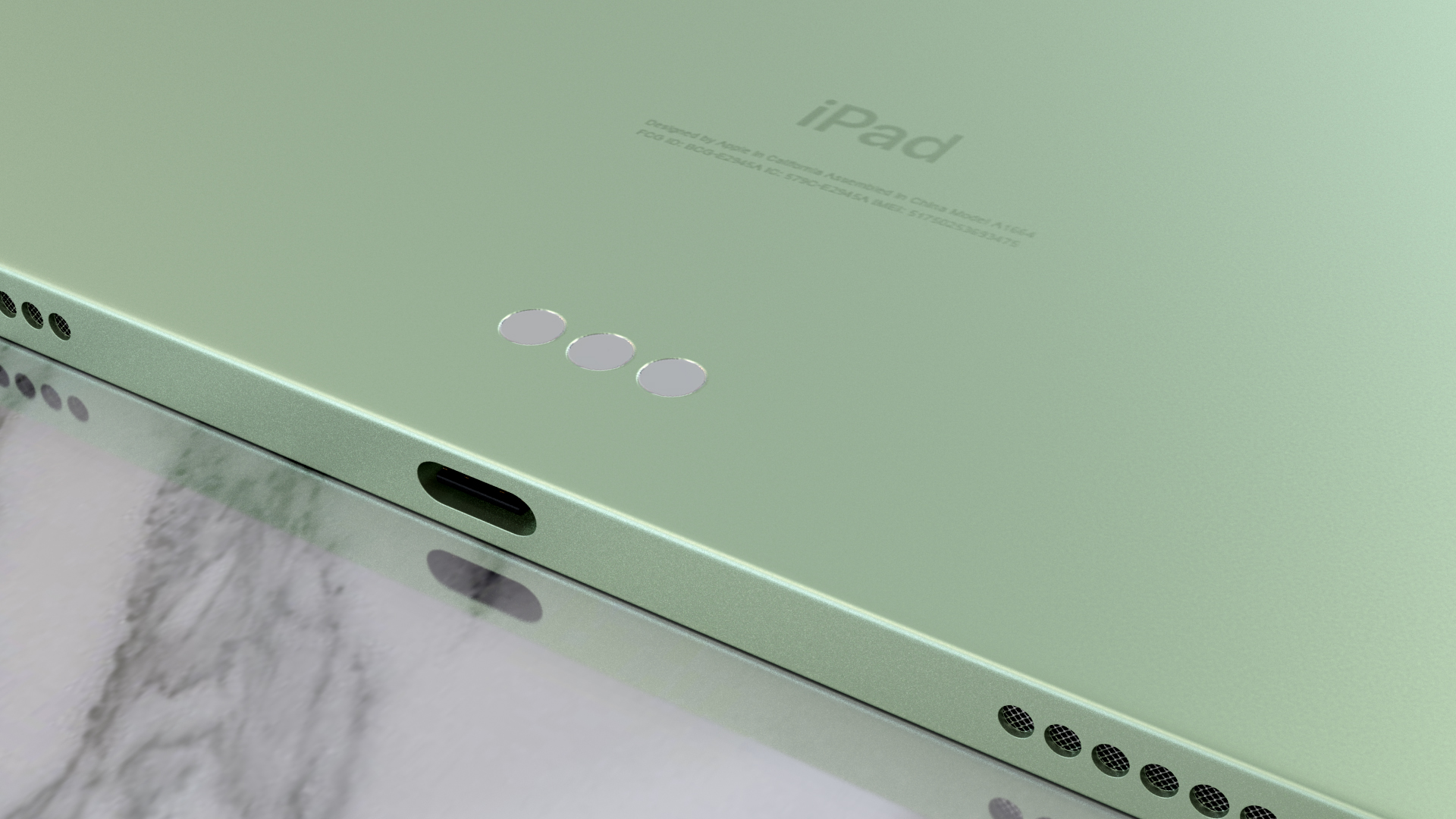 Apple iPad Air 4 2020 Green 3D