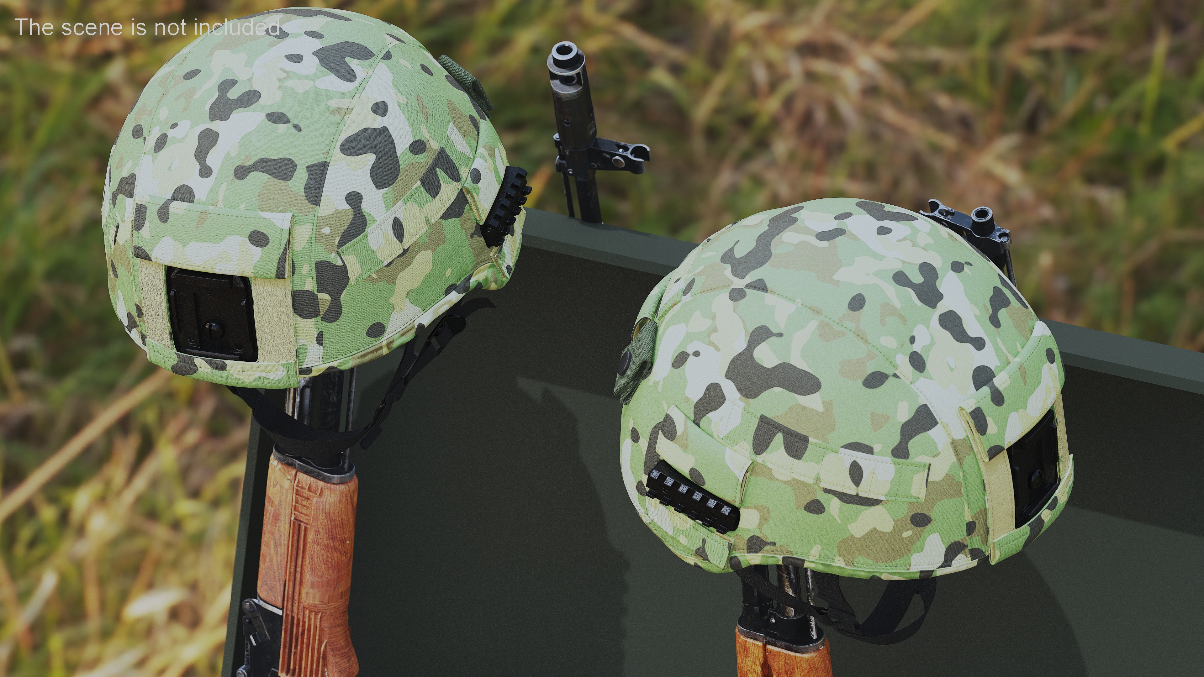 3D model Helmet Black Ratnik Grass Case