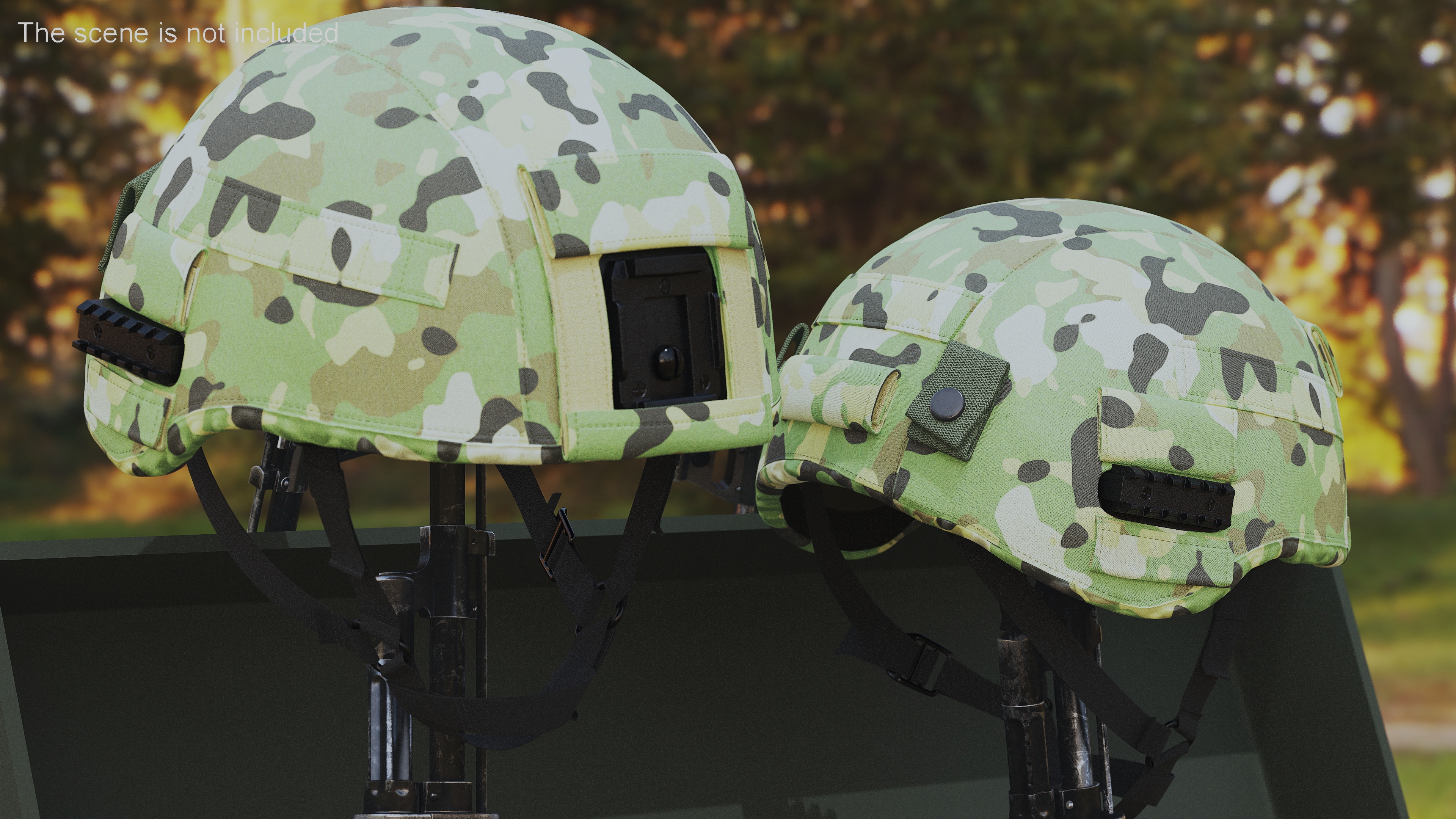 3D model Helmet Black Ratnik Grass Case