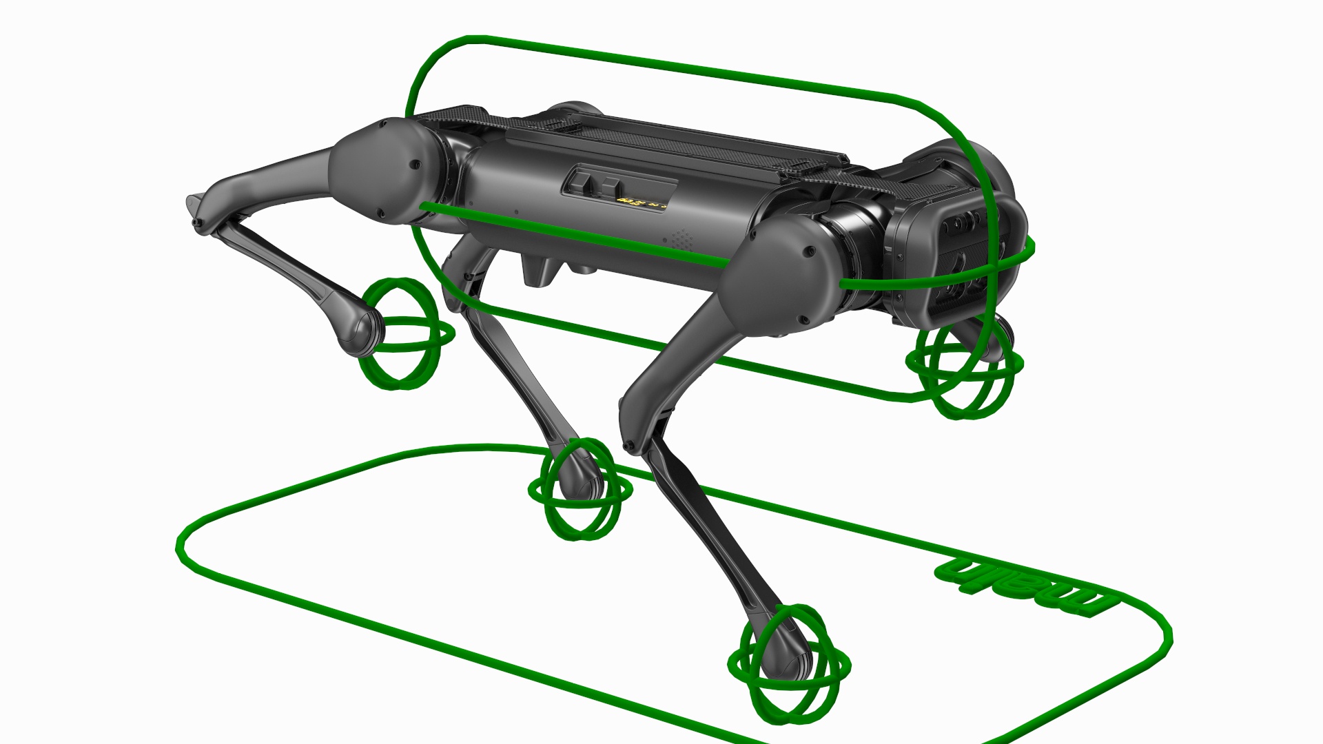 Aliengo Robot Dog Rigged 3D model