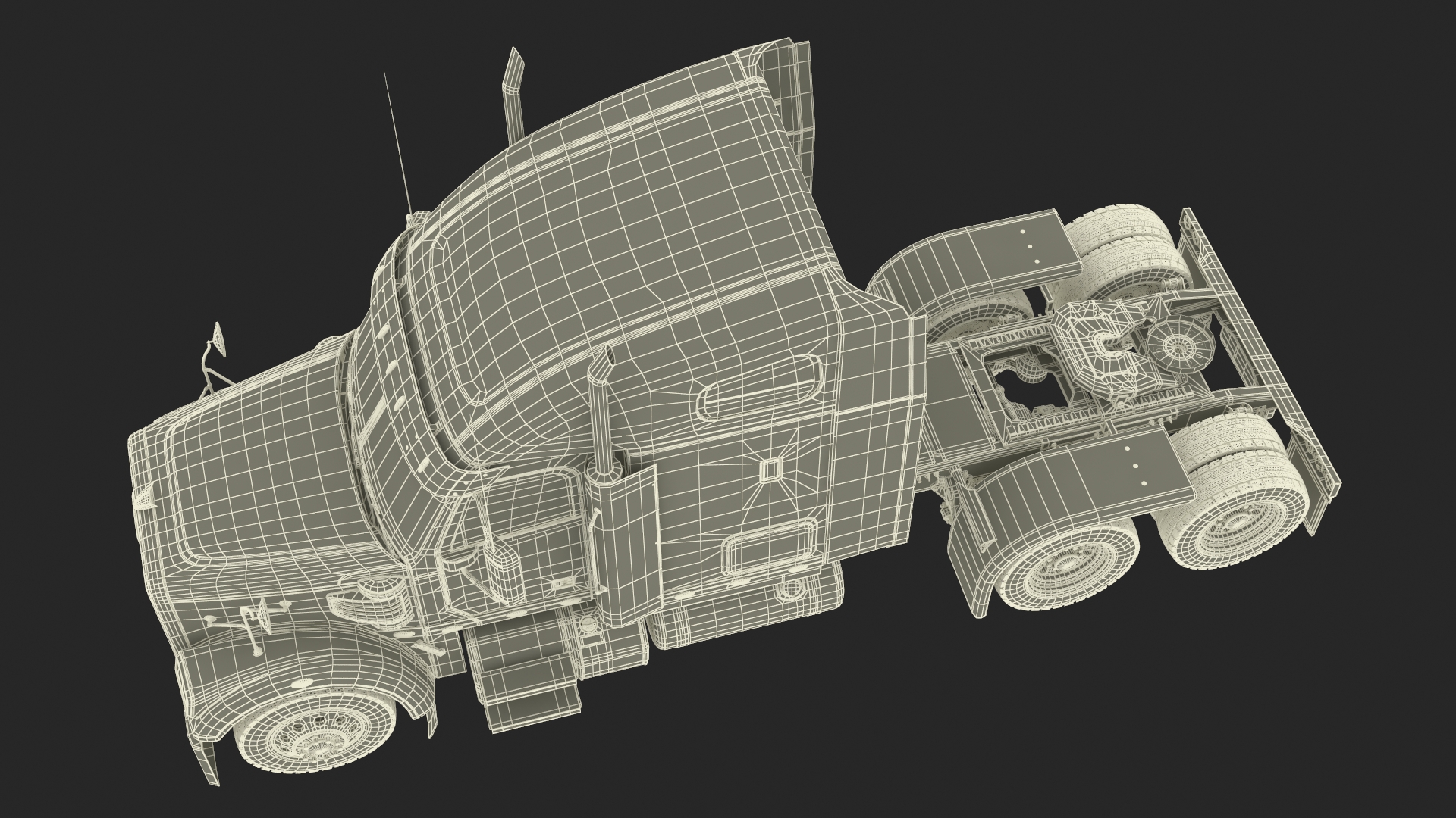 3D Freightliner Truck with Car Carried Loaded Vehicles