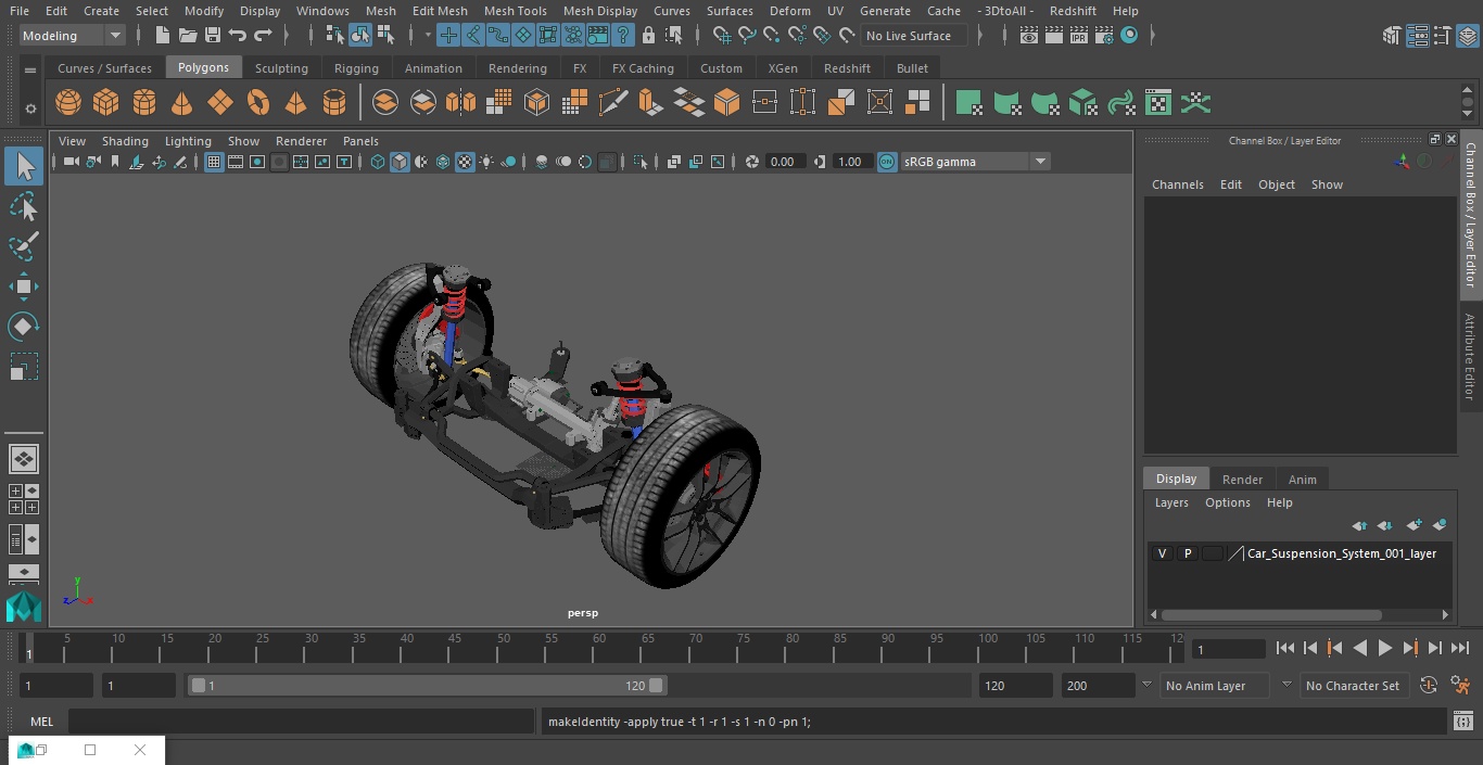 3D Car Suspension System