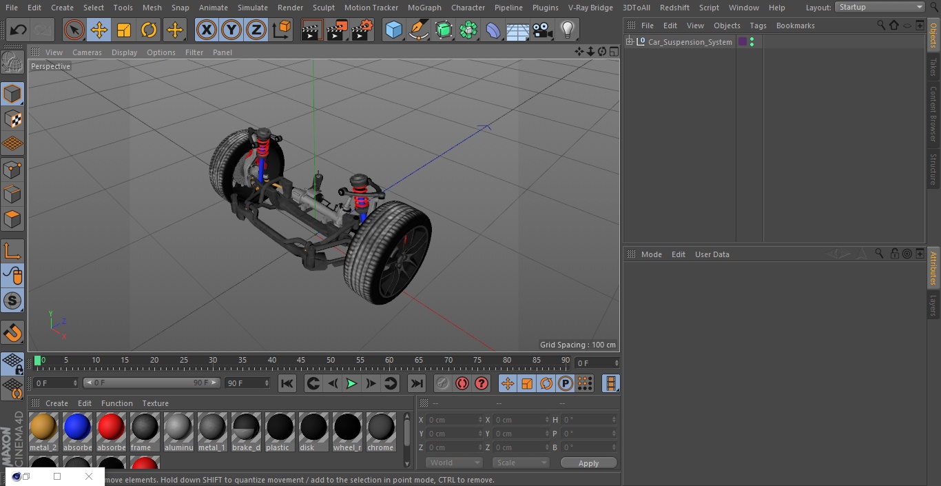3D Car Suspension System