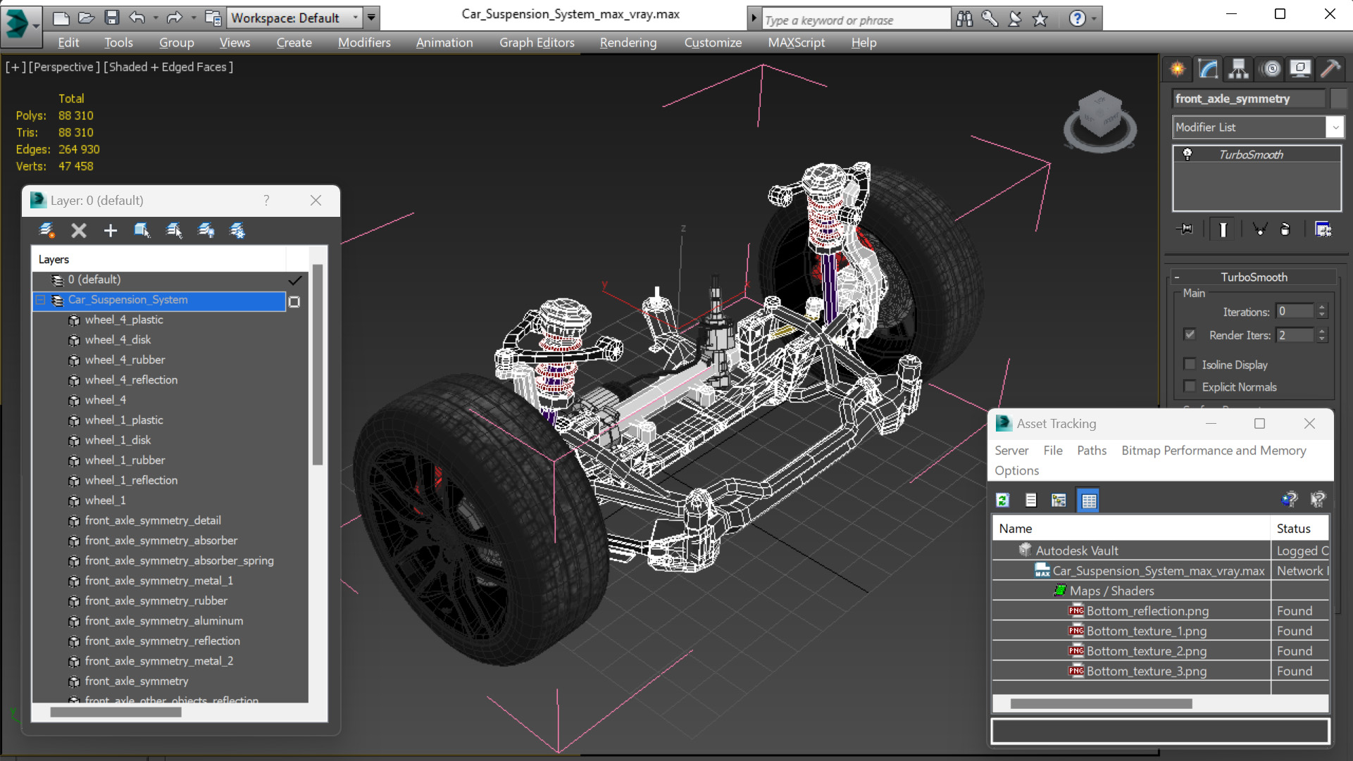 3D Car Suspension System