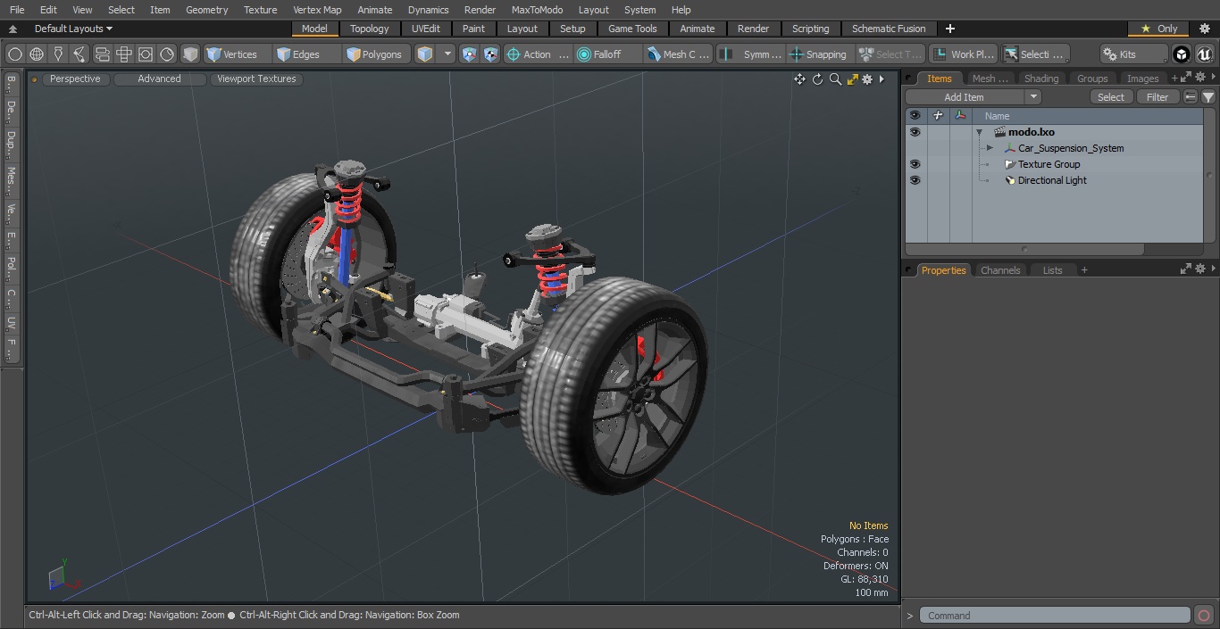 3D Car Suspension System