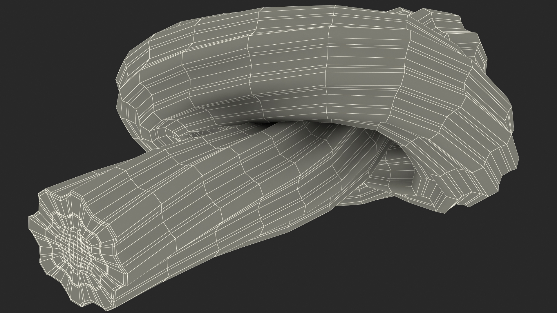 3D model Licorice Twisted Rope Candy Tied in Knot