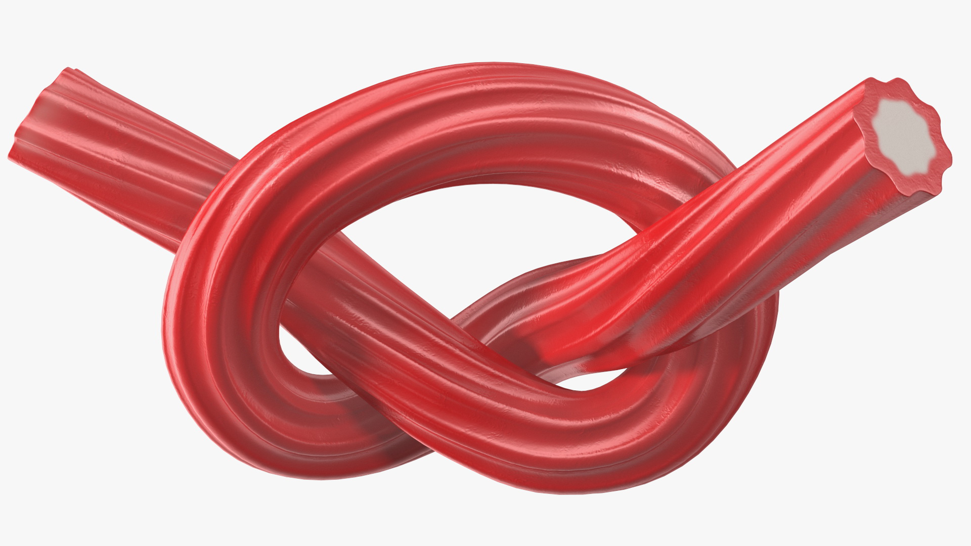 3D model Licorice Twisted Rope Candy Tied in Knot