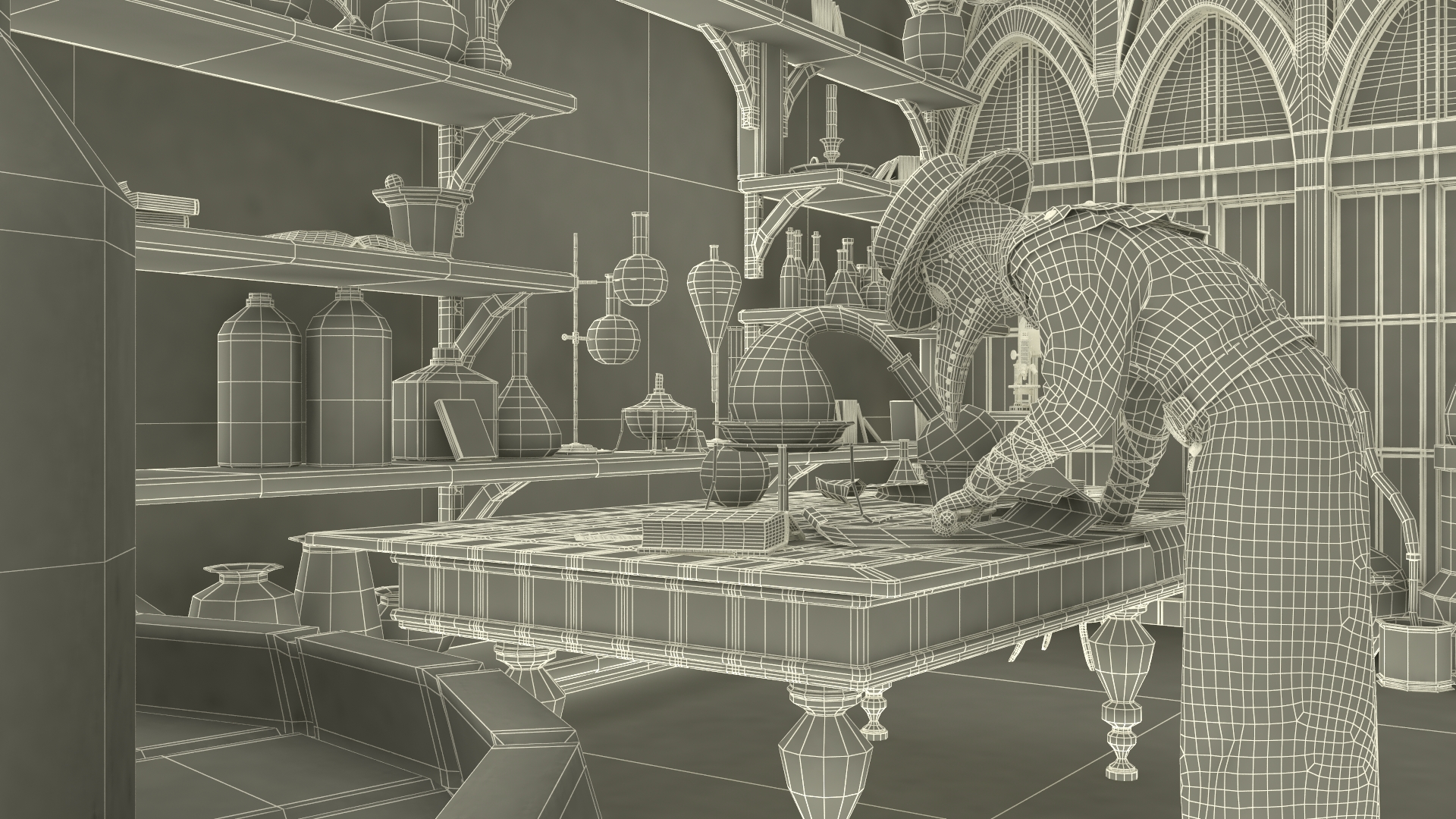 3D Alchemist in Laboratory model