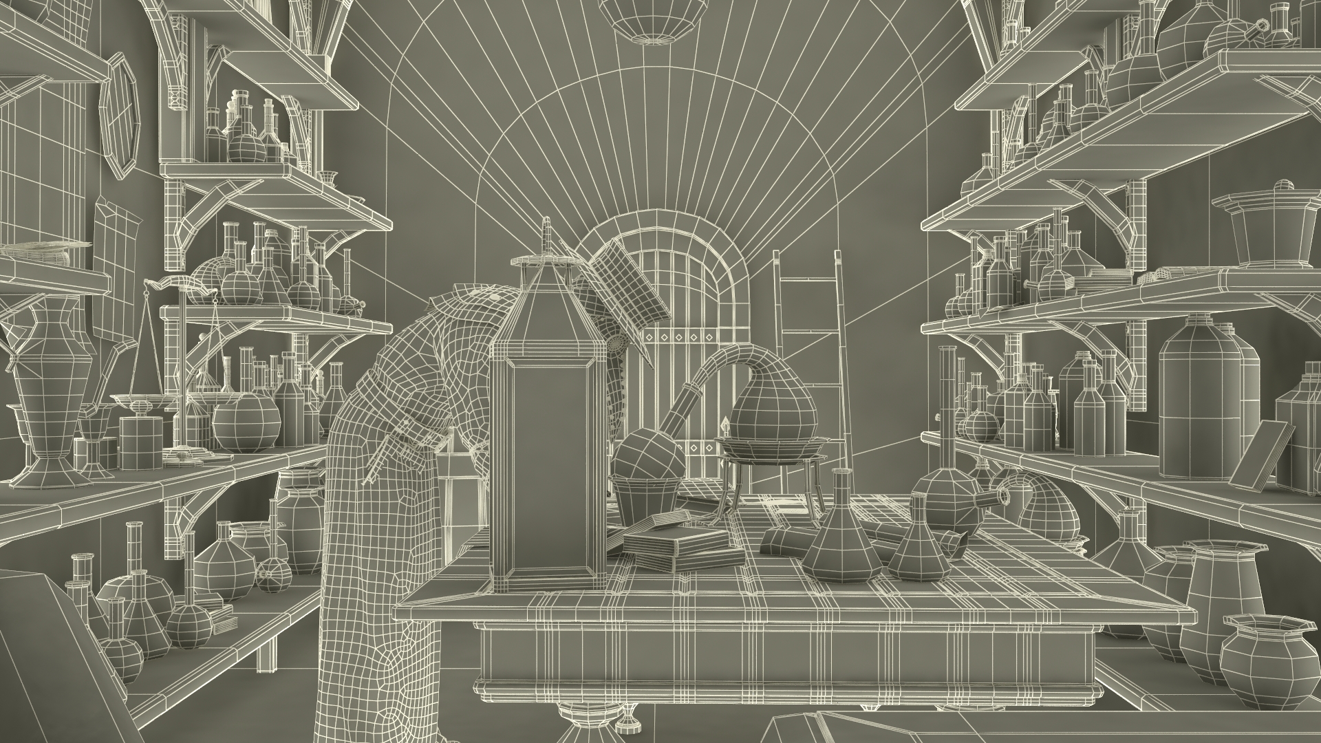 3D Alchemist in Laboratory model