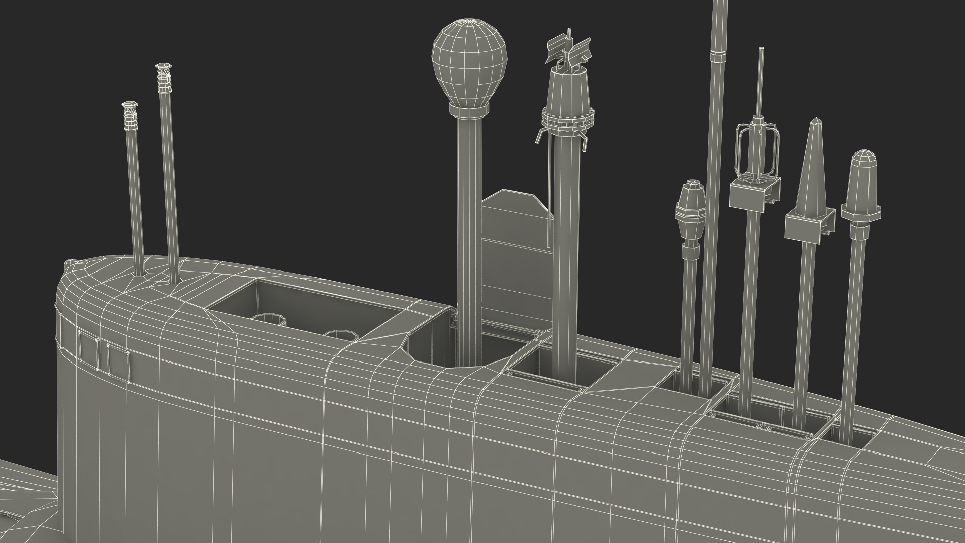 3D Akula Project 941 Typhoon Class Ballistic Missile Submarine Rigged