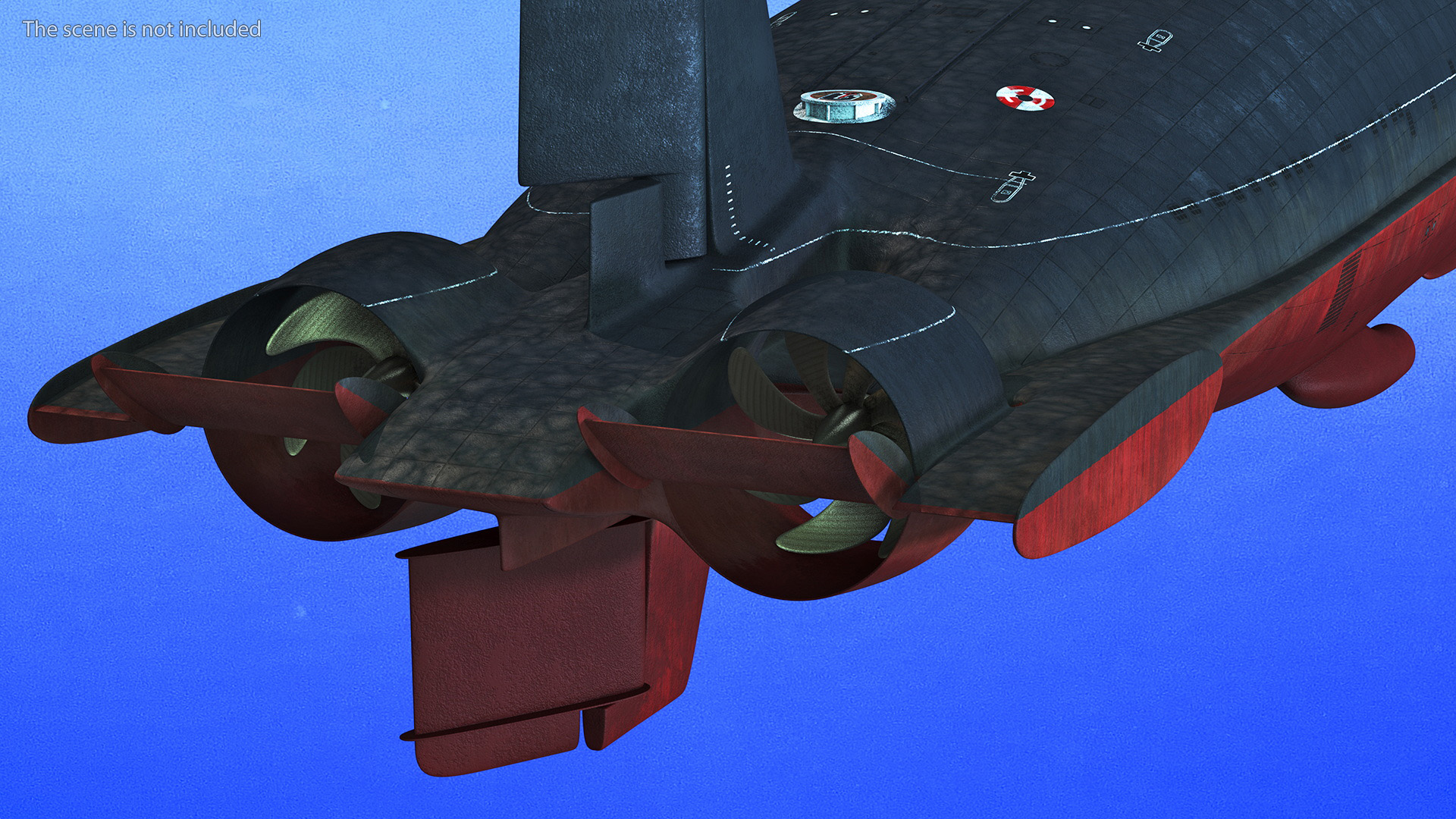 3D Akula Project 941 Typhoon Class Ballistic Missile Submarine Rigged