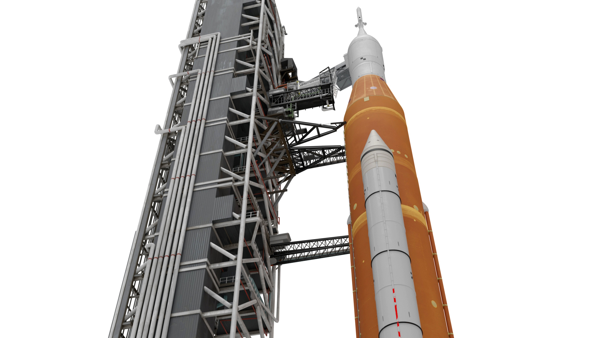 3D Launch Missile System with Crawler Transporter