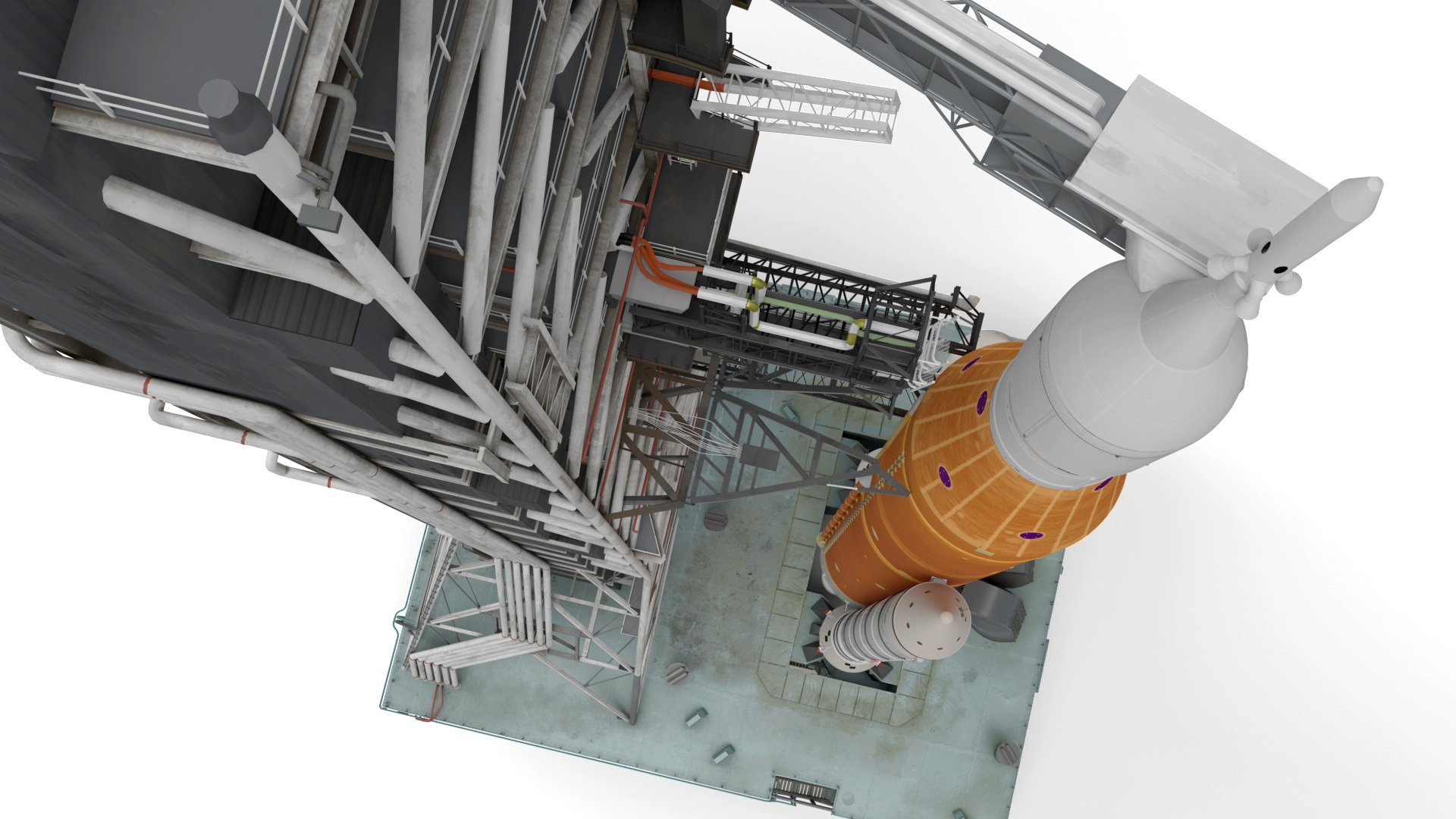 3D Launch Missile System with Crawler Transporter