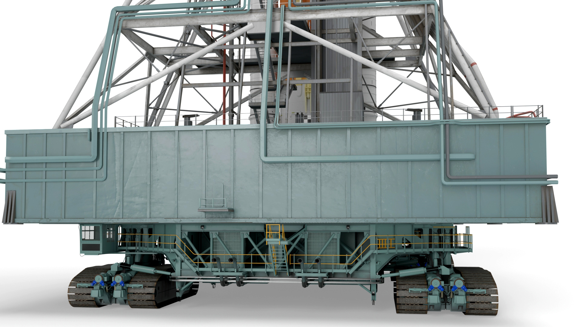3D Launch Missile System with Crawler Transporter