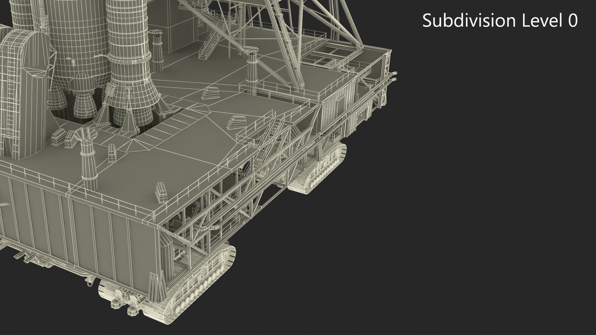 3D Launch Missile System with Crawler Transporter