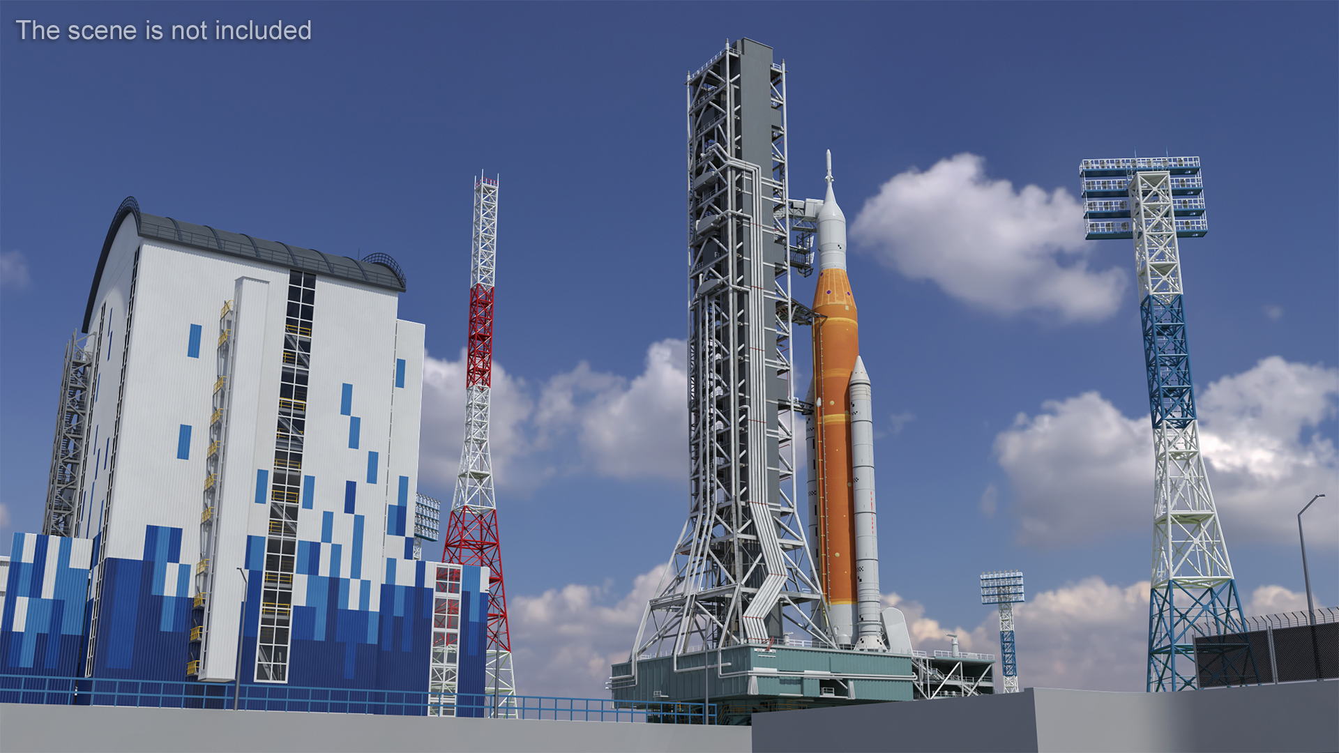 3D Launch Missile System with Crawler Transporter