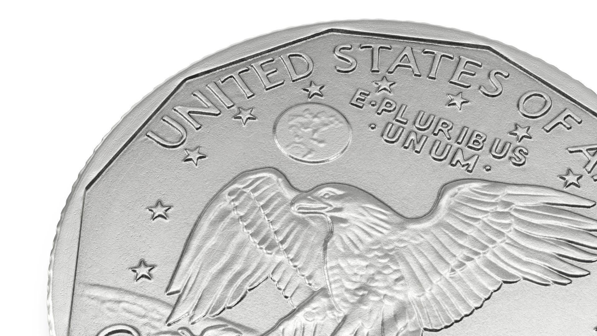 3D US Silver Dollar Coin