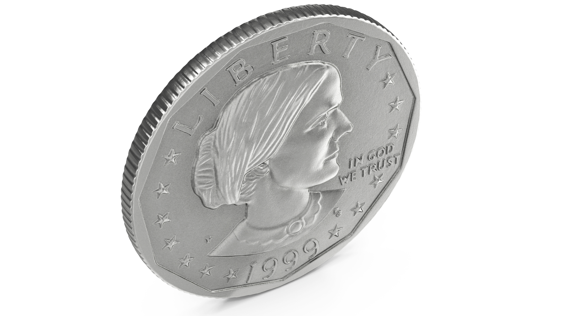 3D US Silver Dollar Coin