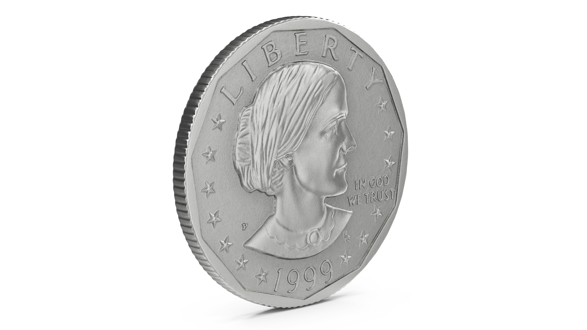 3D US Silver Dollar Coin