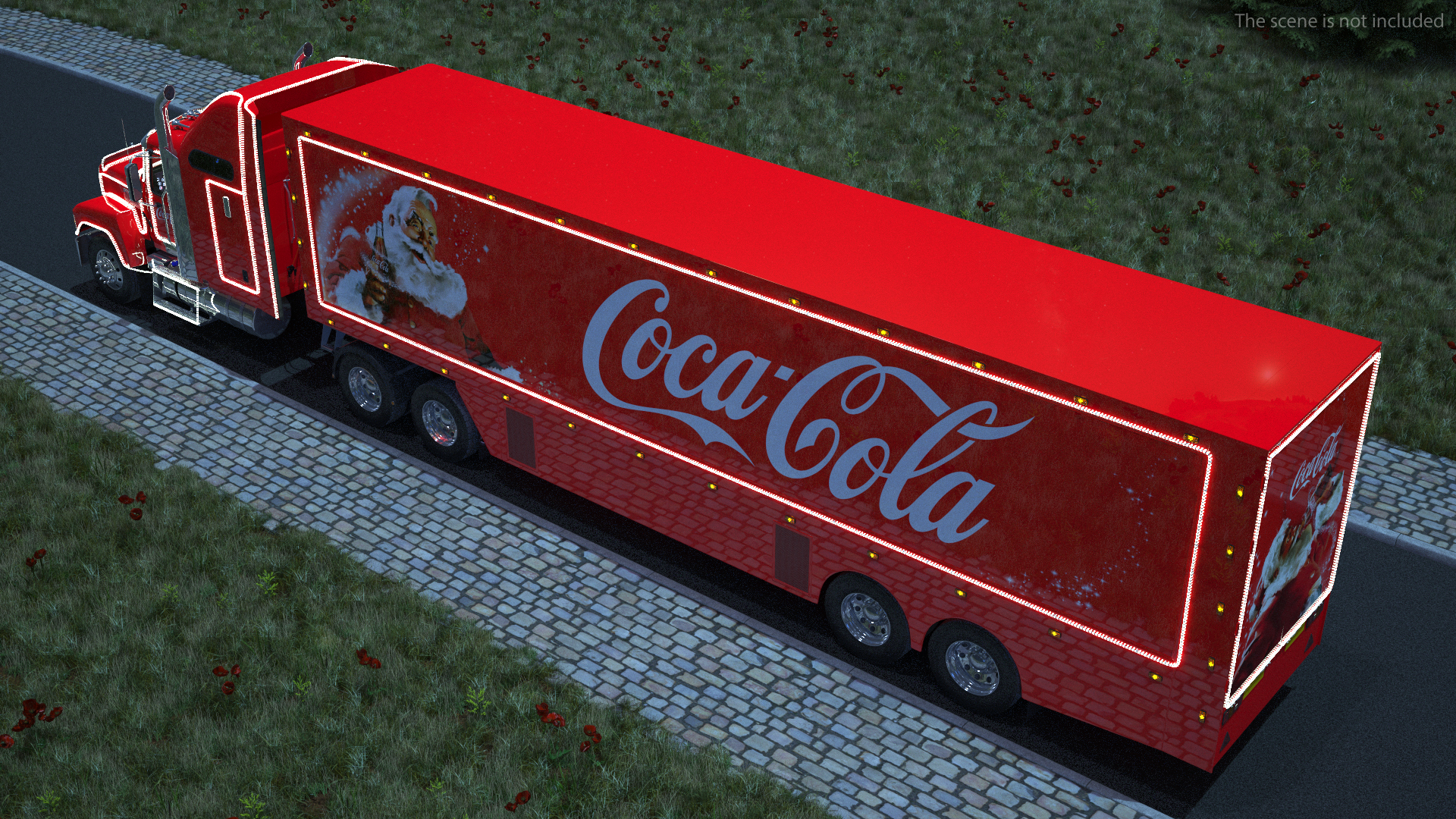 Coca Cola Christmas Truck Rigged 3D