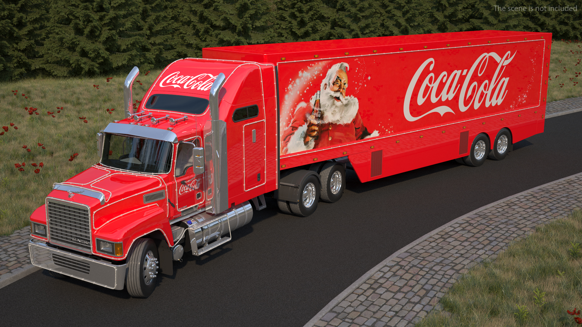 Coca Cola Christmas Truck Rigged 3D