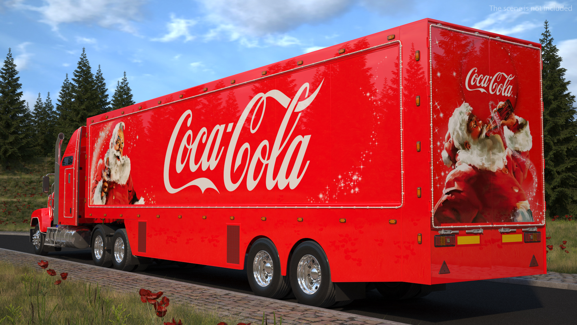 Coca Cola Christmas Truck Rigged 3D