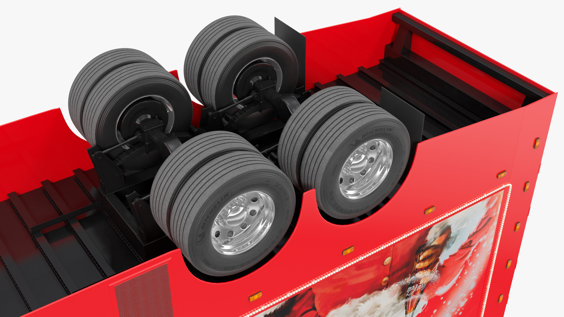 Coca Cola Christmas Truck Rigged 3D