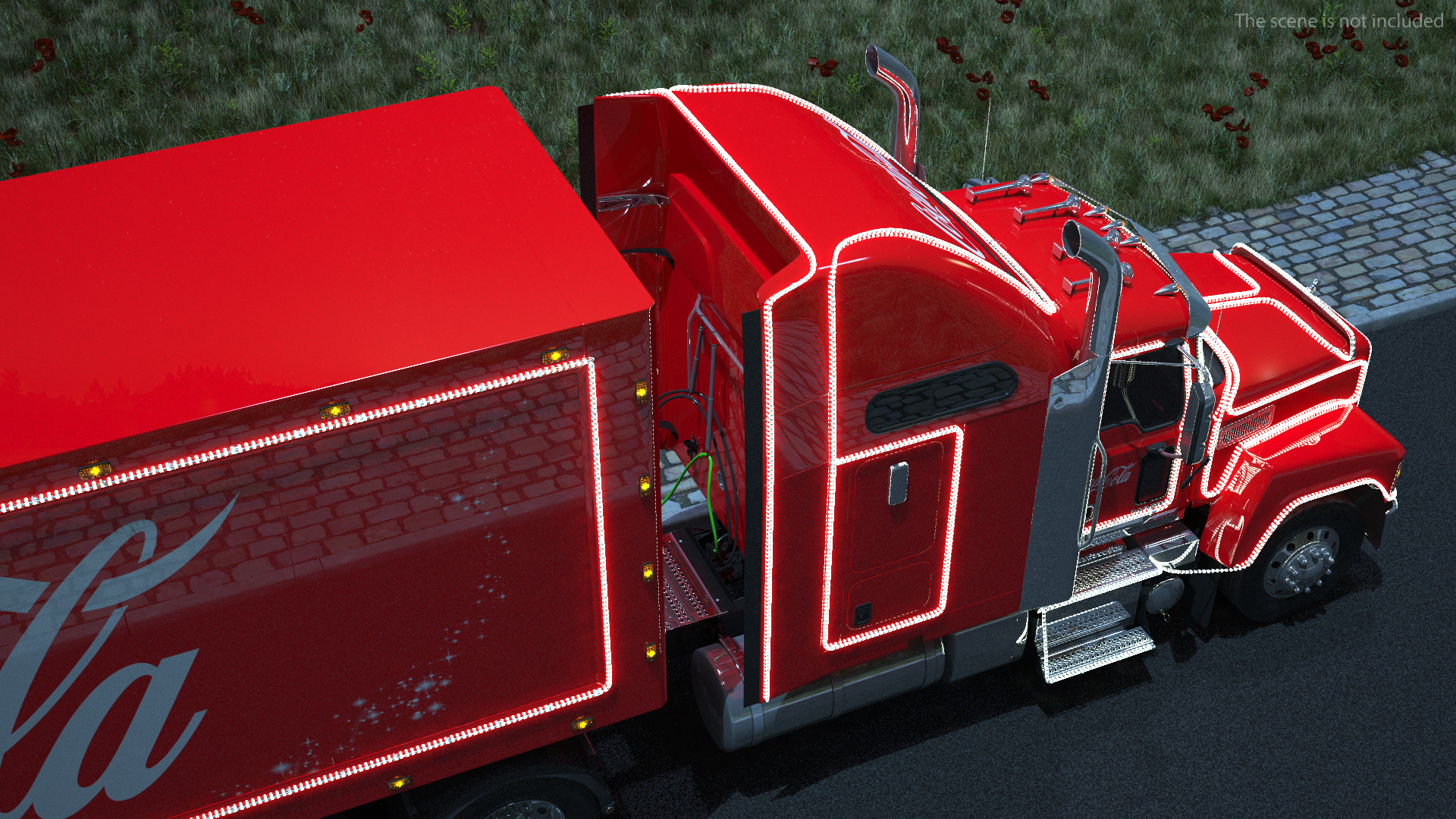 Coca Cola Christmas Truck Rigged 3D