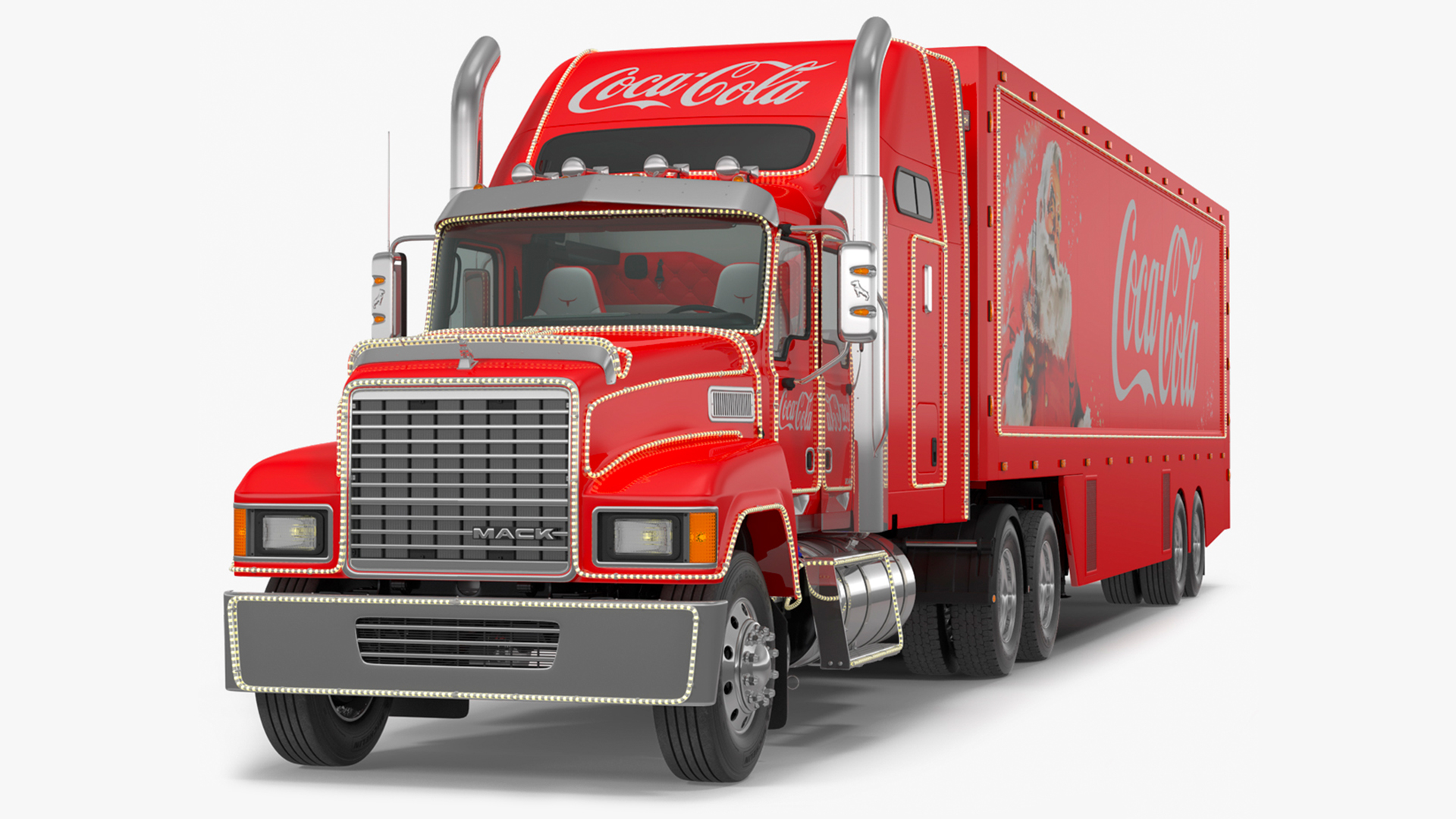 Coca Cola Christmas Truck Rigged 3D