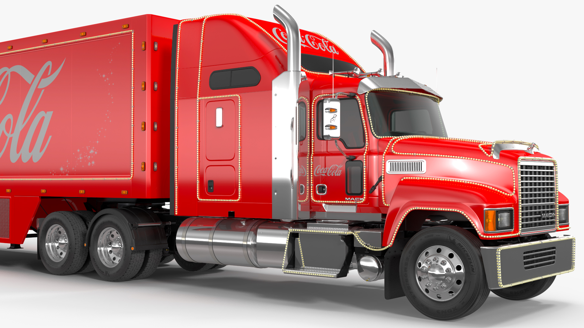 Coca Cola Christmas Truck Rigged 3D