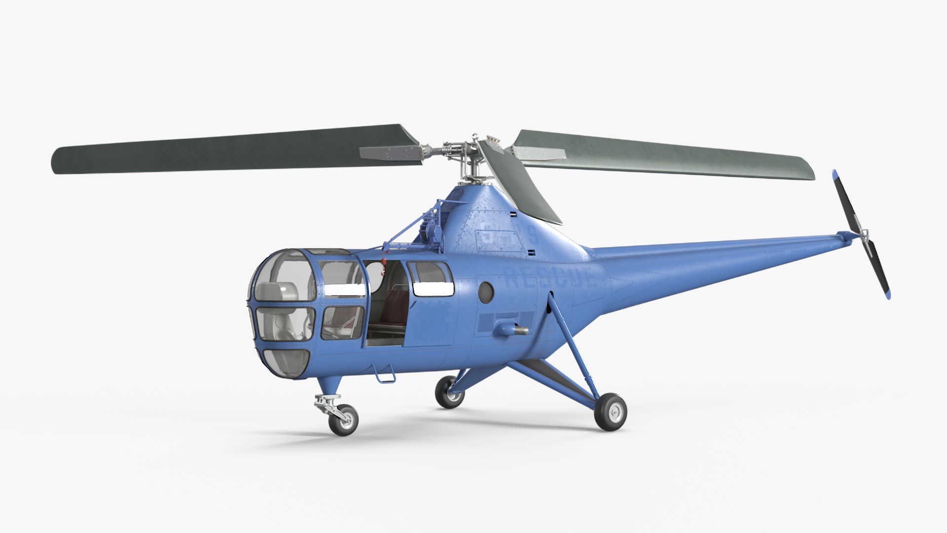 Civilian Multirole Helicopter Blue 3D model