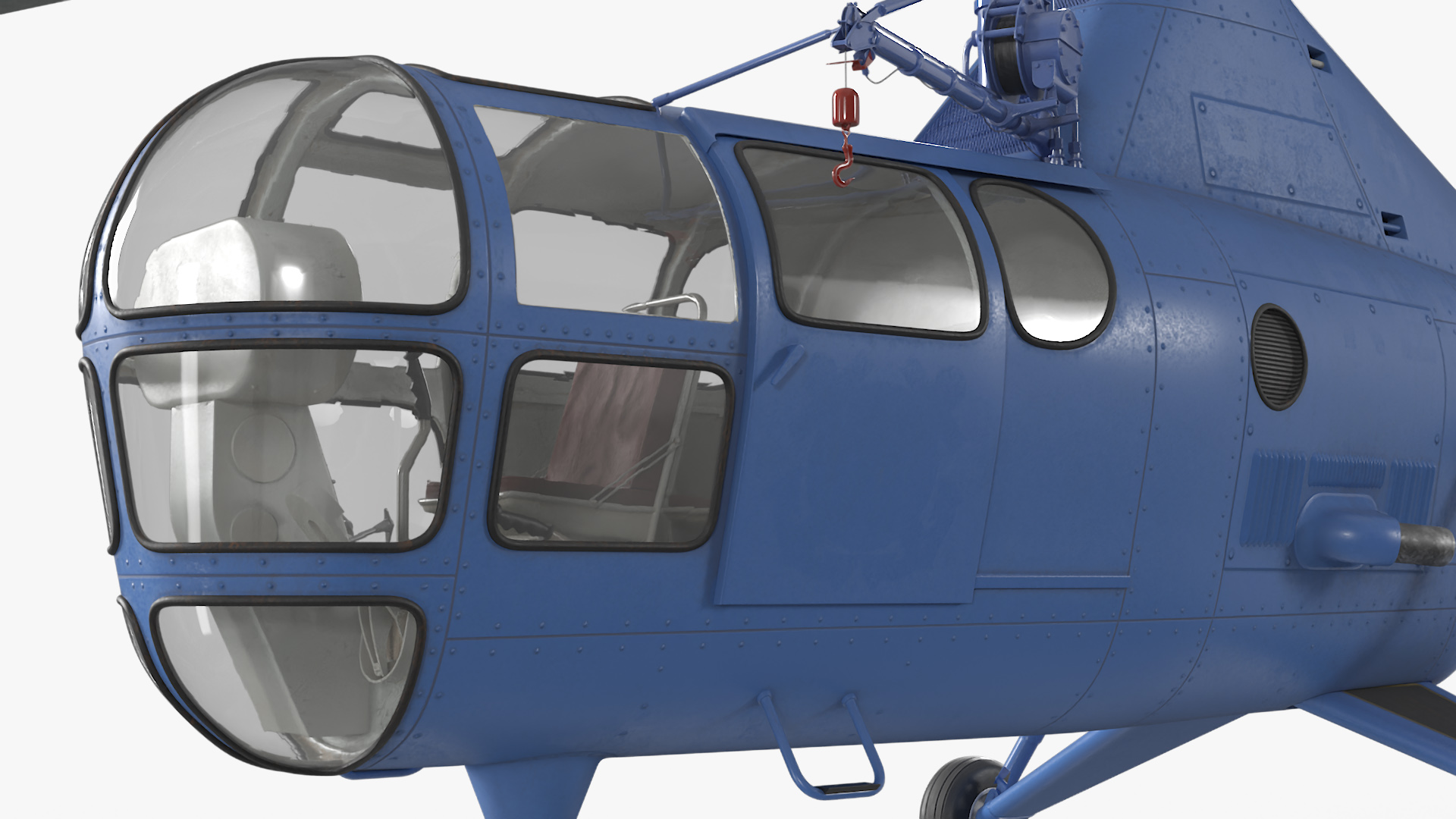 Civilian Multirole Helicopter Blue 3D model