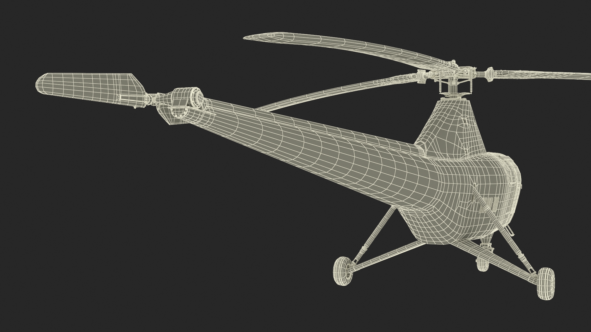 Civilian Multirole Helicopter Blue 3D model