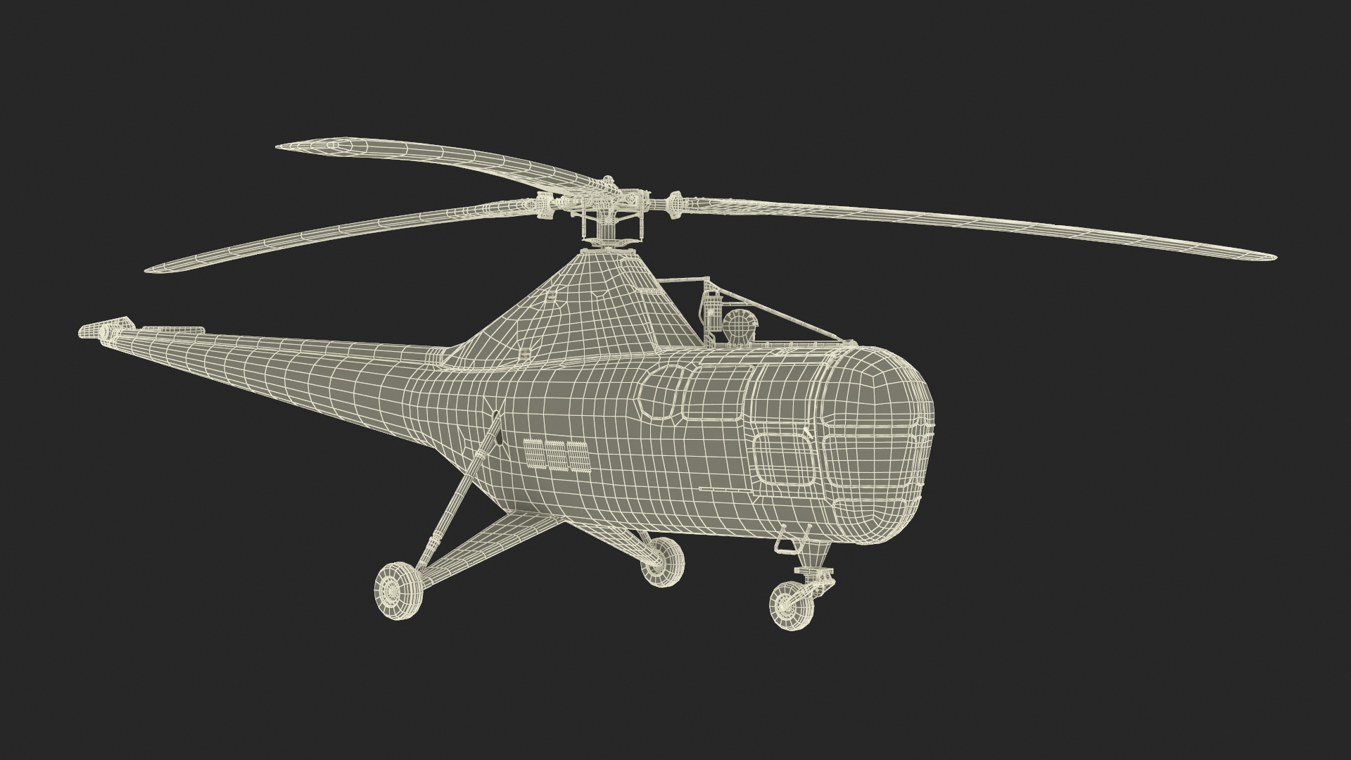 Civilian Multirole Helicopter Blue 3D model