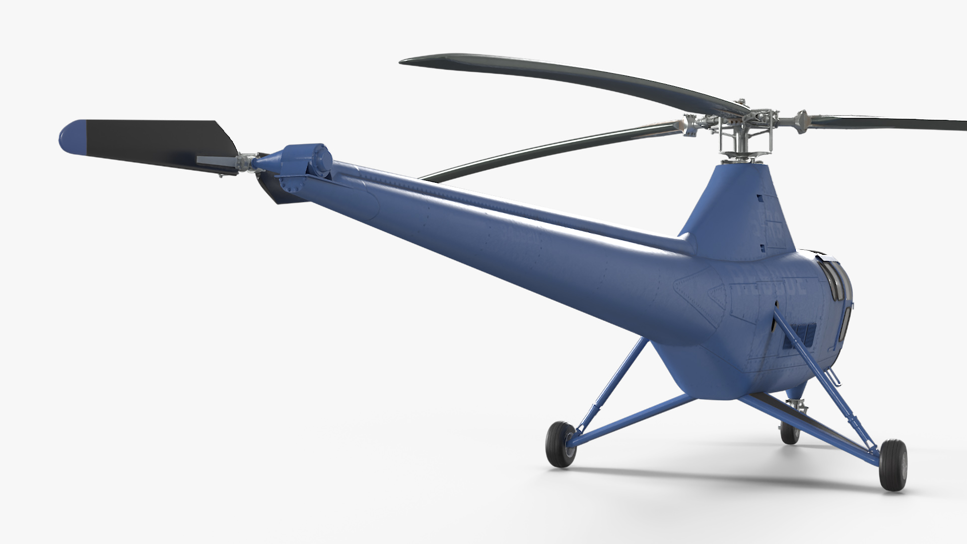 Civilian Multirole Helicopter Blue 3D model