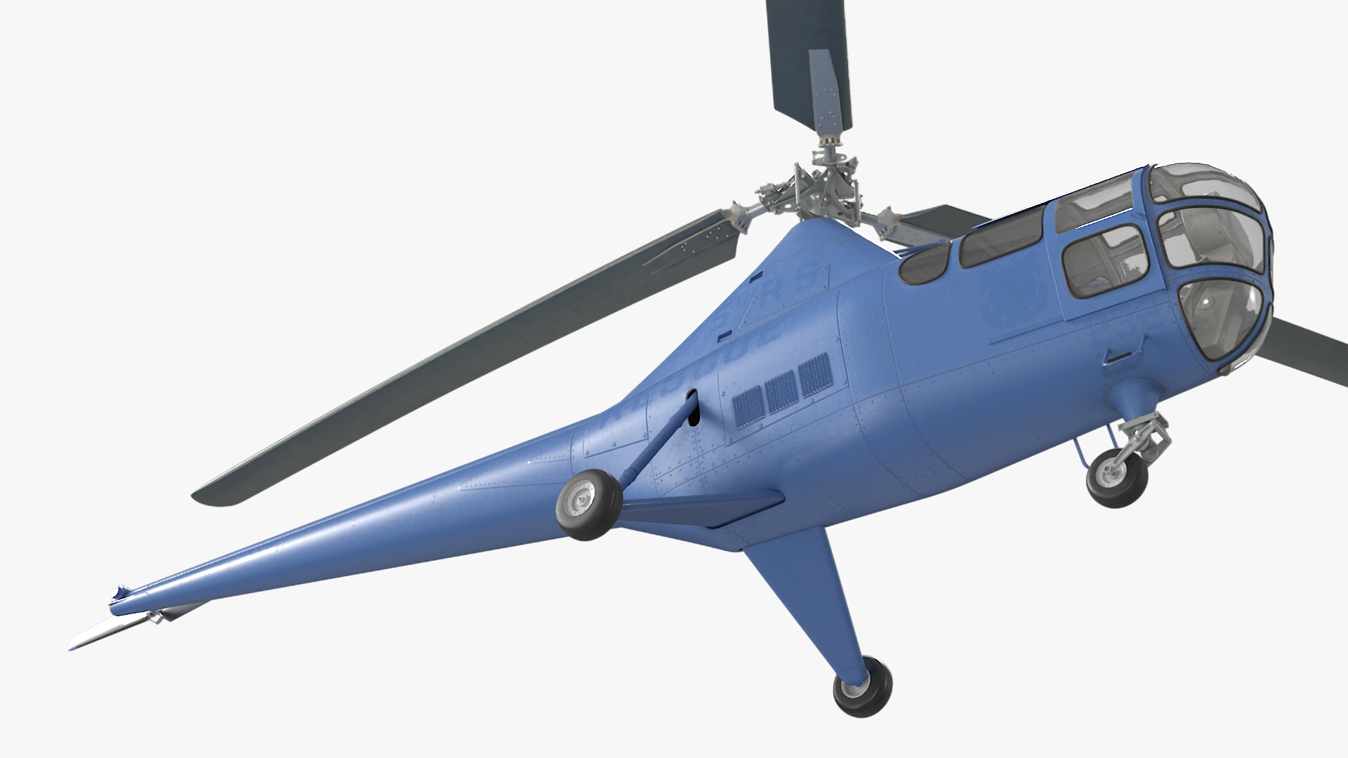 Civilian Multirole Helicopter Blue 3D model