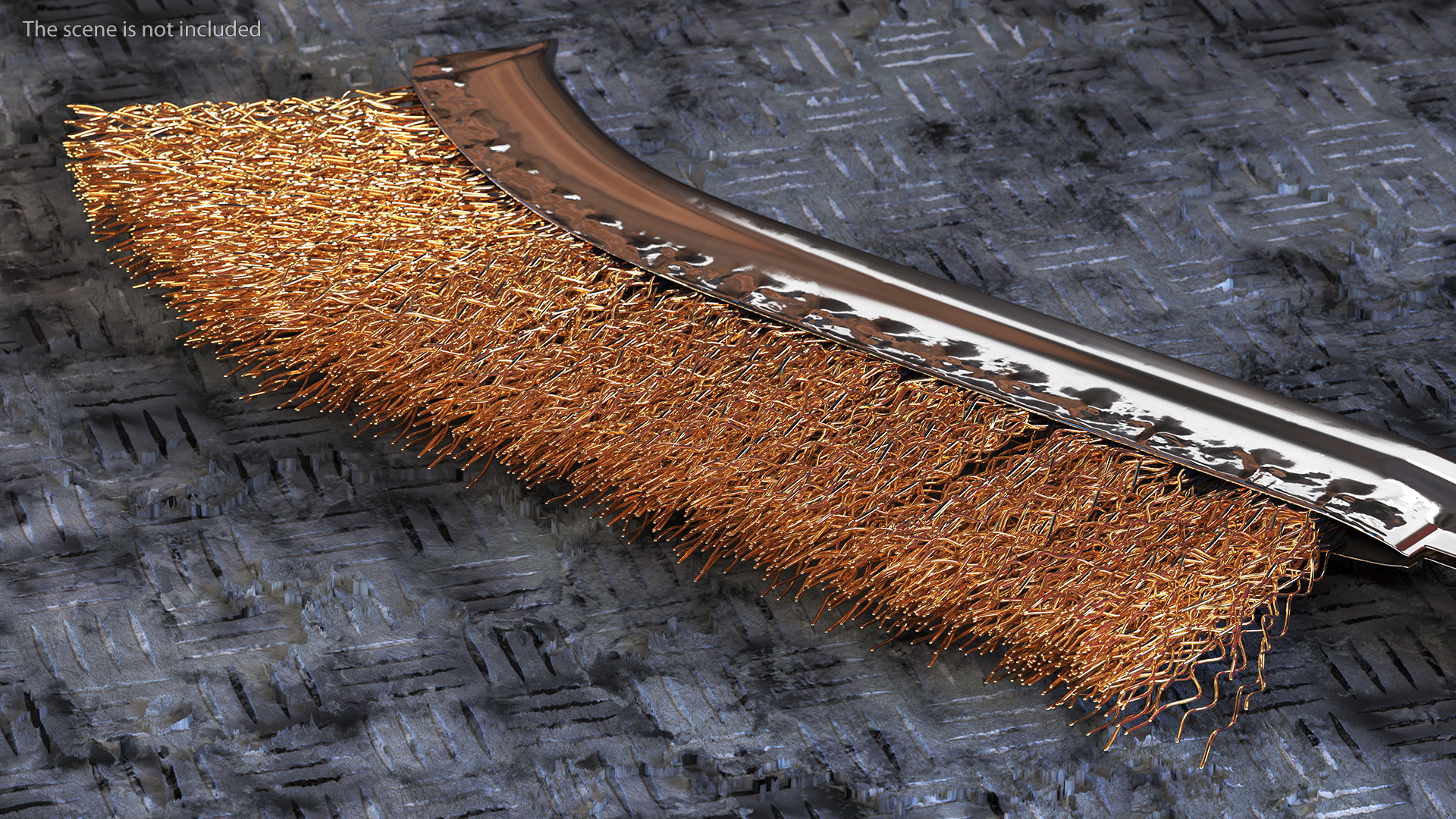 3D Brass Wire Brush with Plastic Handle