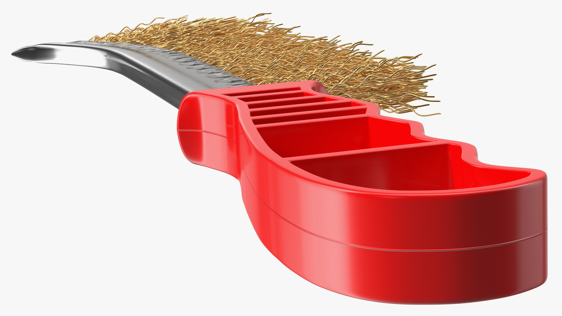 3D Brass Wire Brush with Plastic Handle