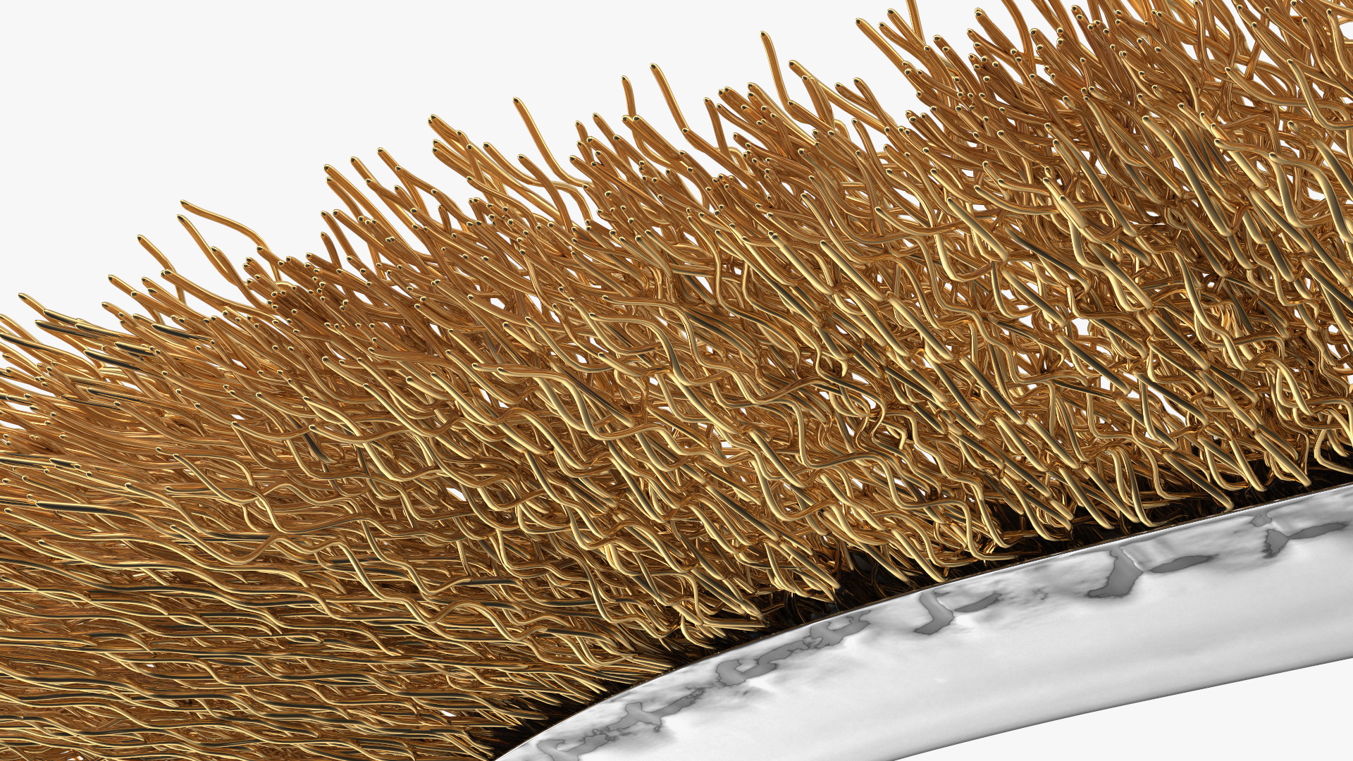 3D Brass Wire Brush with Plastic Handle