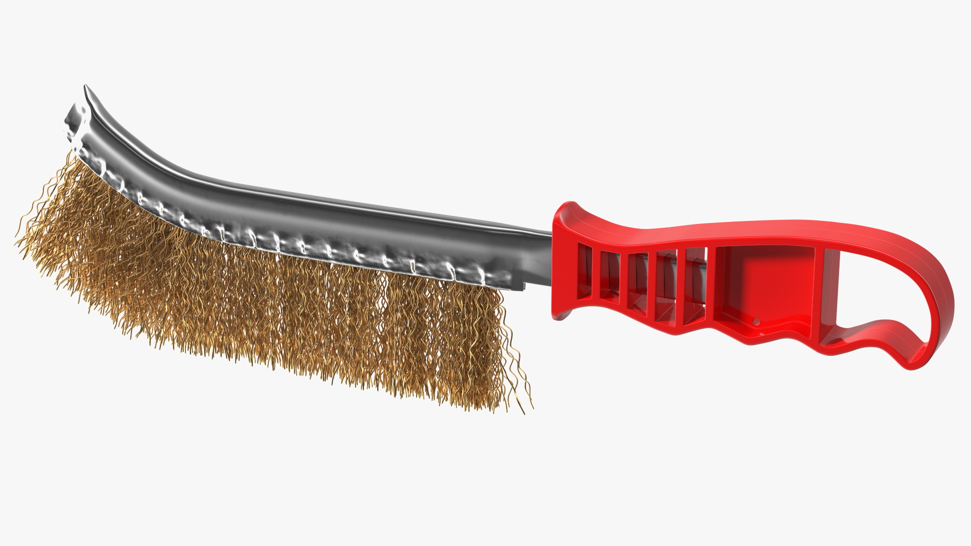 3D Brass Wire Brush with Plastic Handle